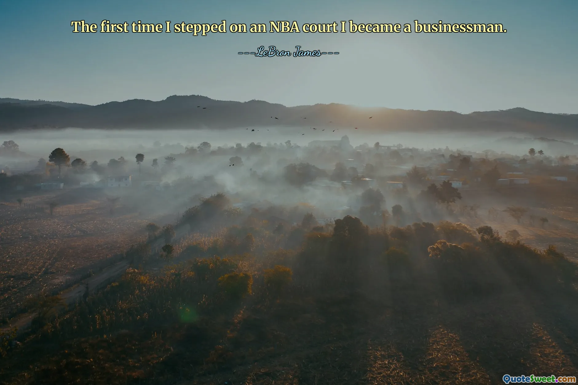 The first time I stepped on an NBA court I became a businessman.