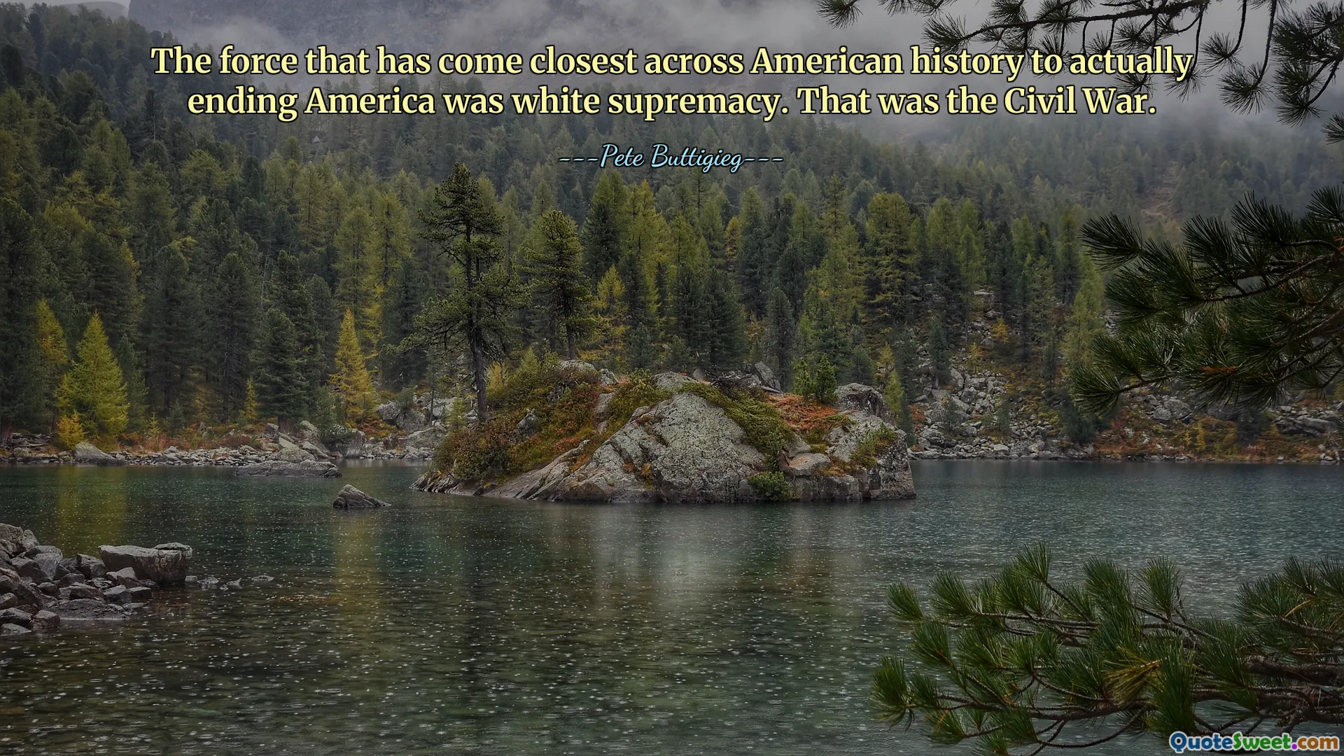 The force that has come closest across American history to actually ending America was white supremacy. That was the Civil War.