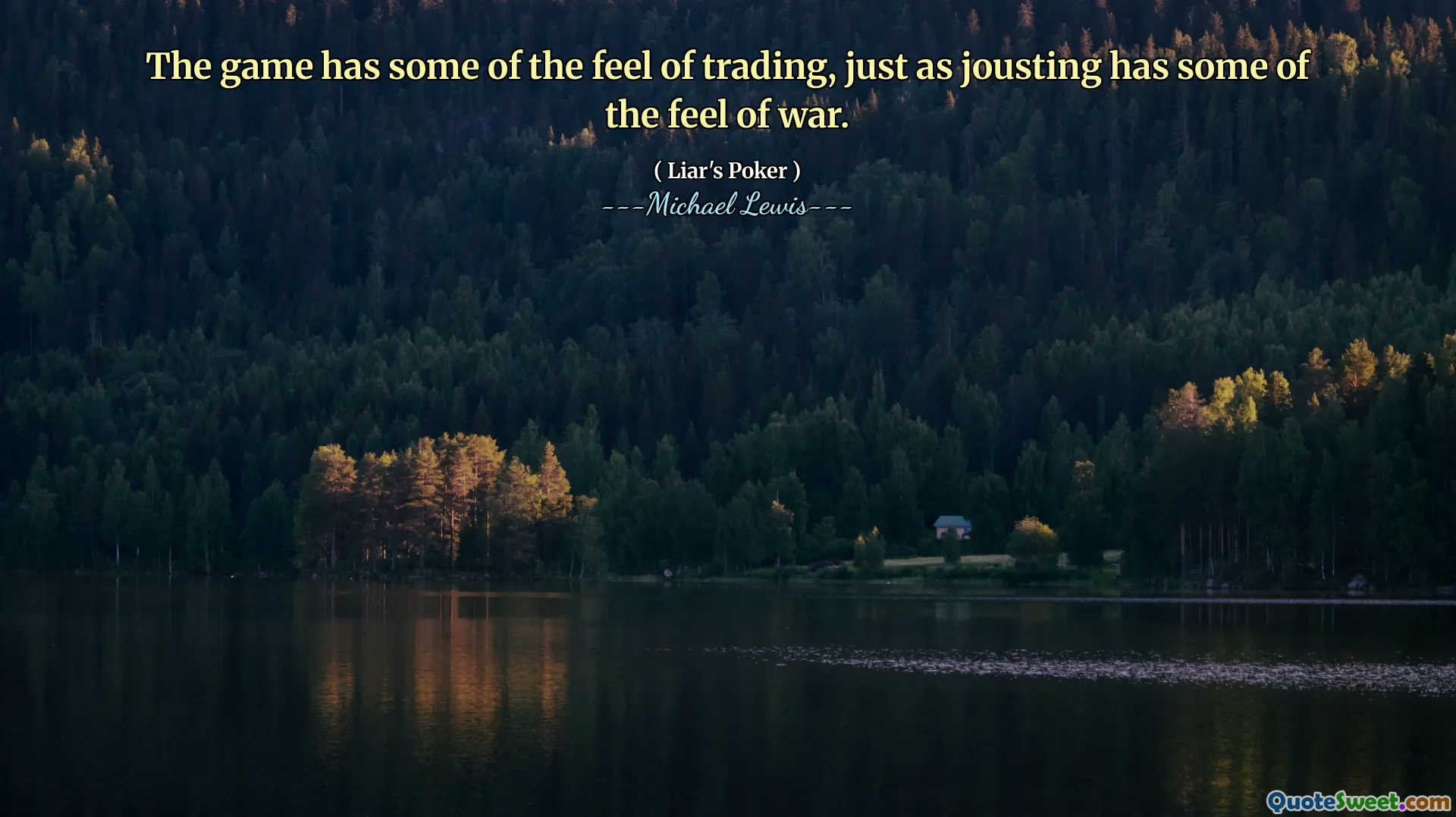 تتمتع اللعبة ببعض من شعور التداول ، تمامًا كما تتمتع بالتخلي عن بعض من شعور الحرب.