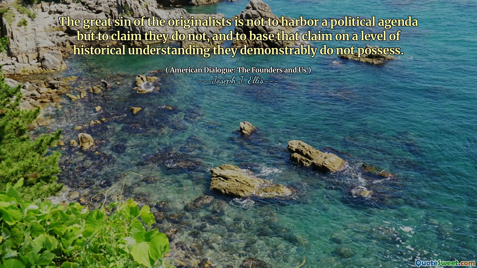 The great sin of the originalists is not to harbor a political agenda but to claim they do not, and to base that claim on a level of historical understanding they demonstrably do not possess.