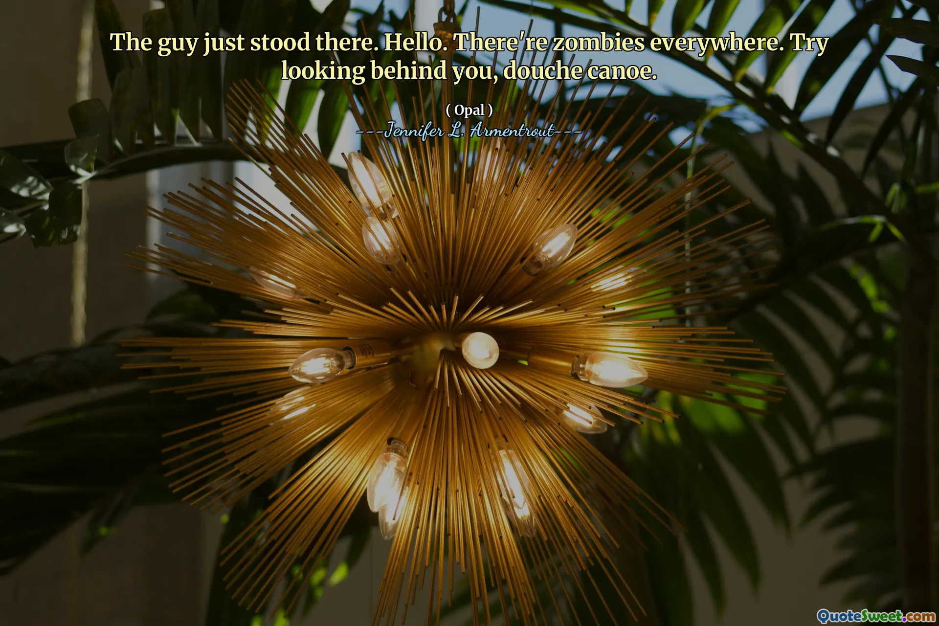 The guy just stood there. Hello. There're zombies everywhere. Try looking behind you, douche canoe.