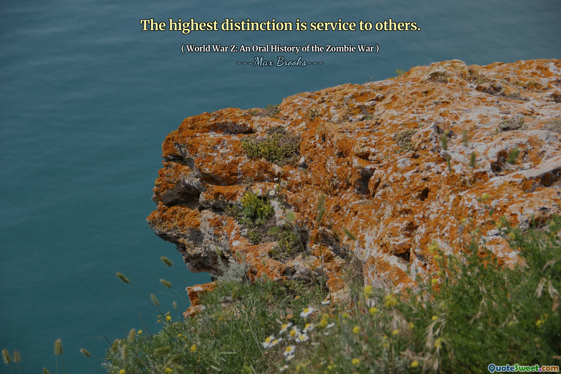 The highest distinction is service to others.