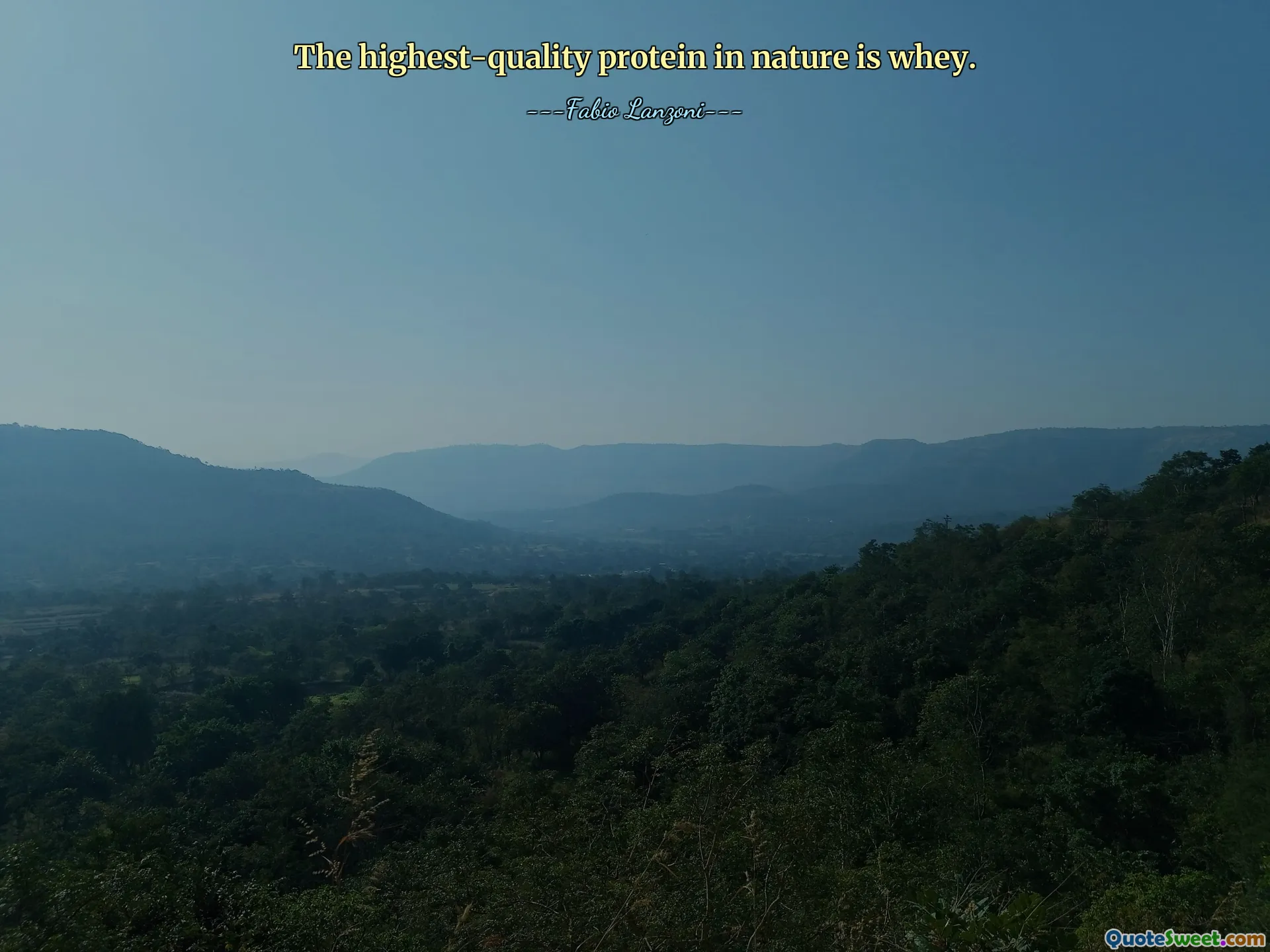 The highest-quality protein in nature is whey.