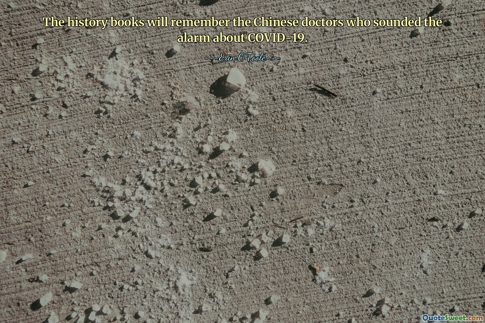 The history books will remember the Chinese doctors who sounded the alarm about COVID-19.