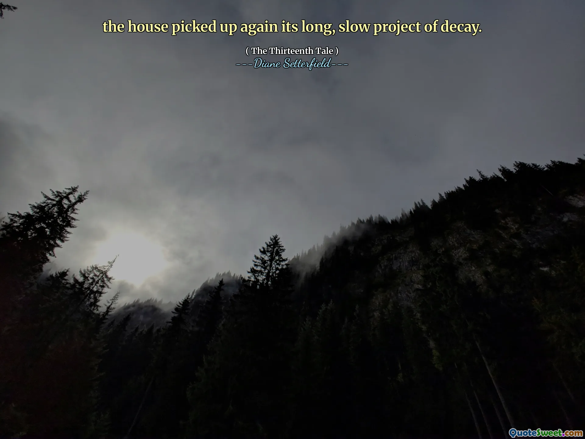 the house picked up again its long, slow project of decay.