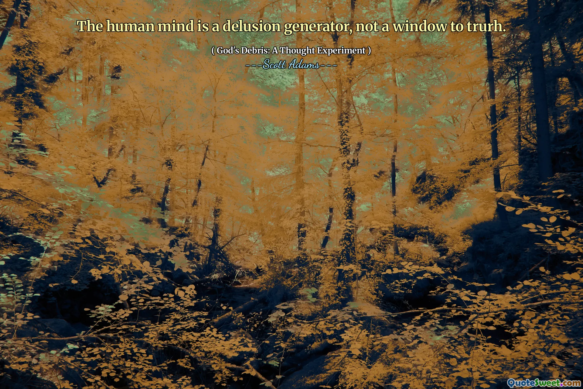 The human mind is a delusion generator, not a window to trurh.