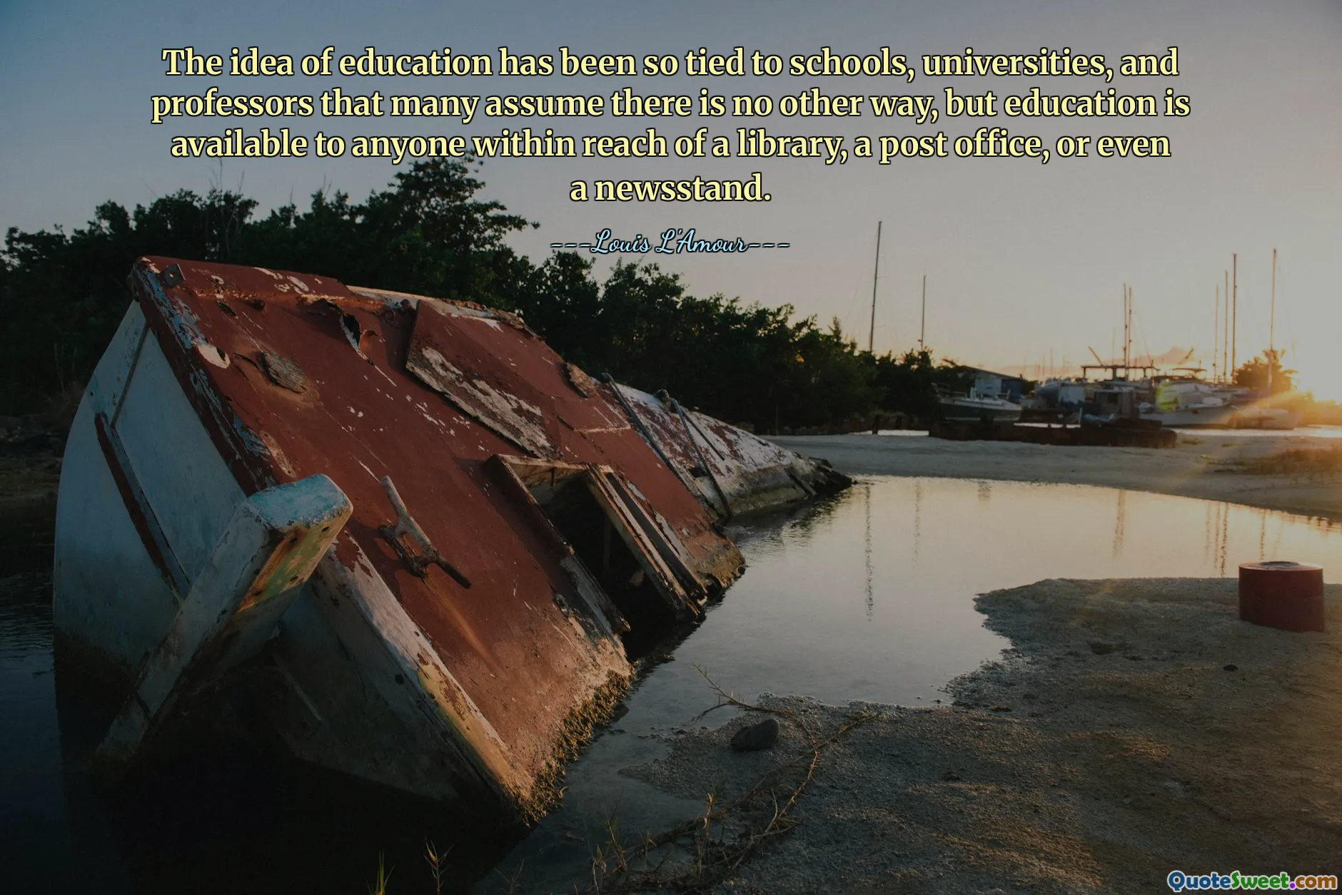 The idea of education has been so tied to schools, universities, and professors that many assume there is no other way, but education is available to anyone within reach of a library, a post office, or even a newsstand.