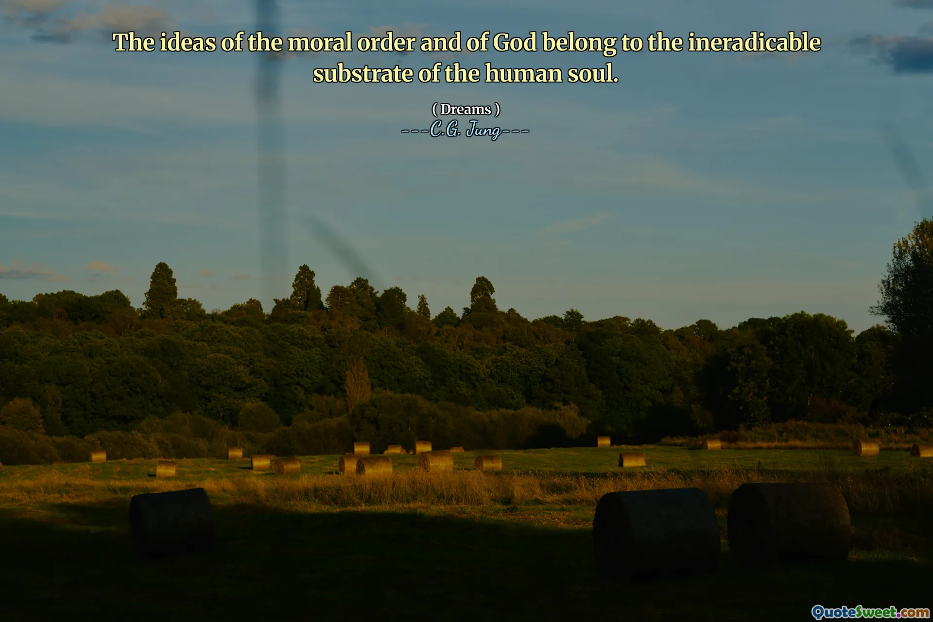 The ideas of the moral order and of God belong to the ineradicable substrate of the human soul.