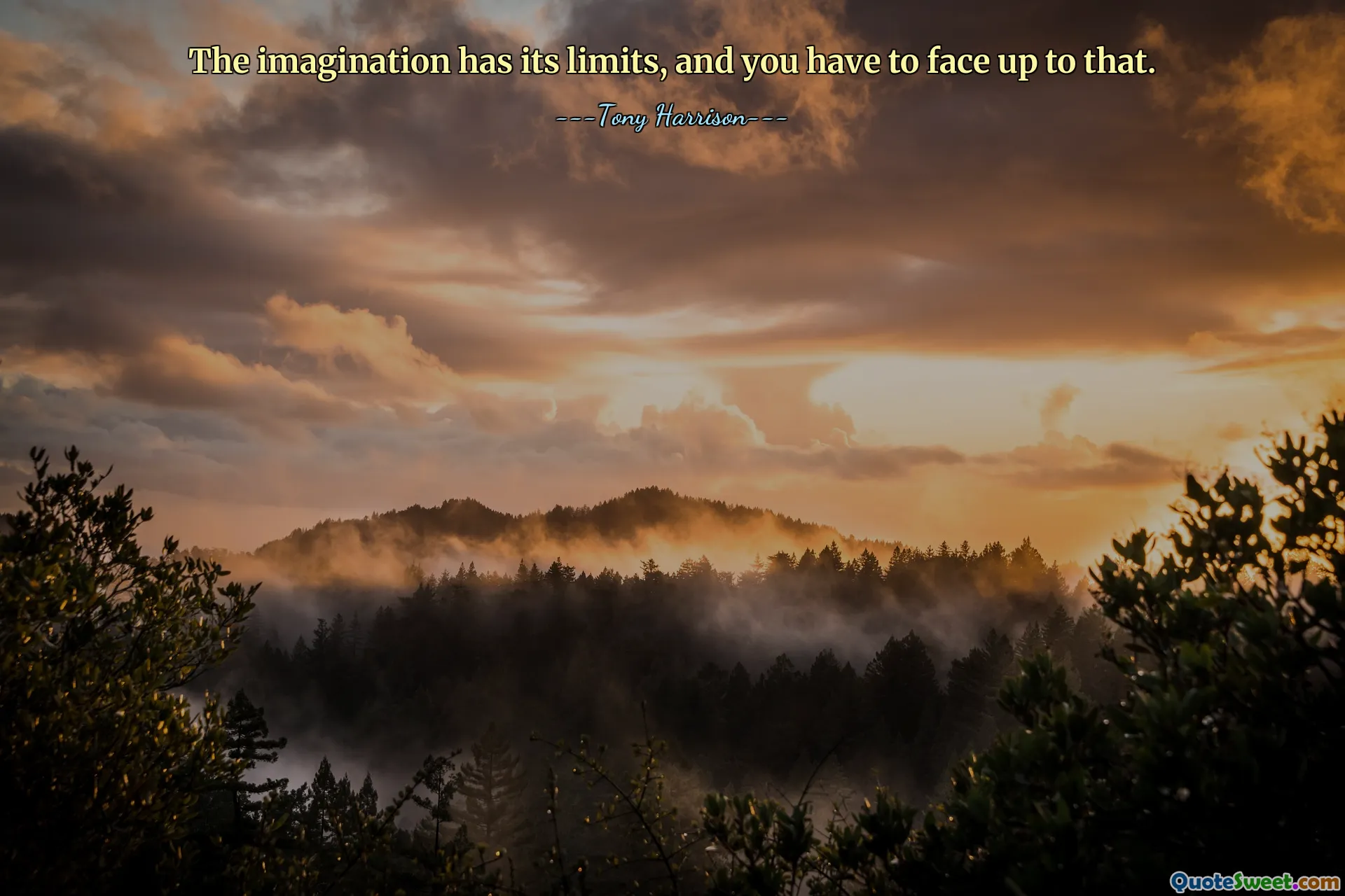 The imagination has its limits, and you have to face up to that.