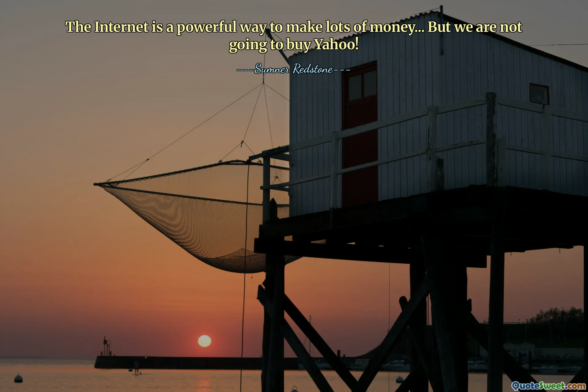 Internet je mocný způsob, jak vydělat spoustu peněz... Ale nebudeme kupovat Yahoo!