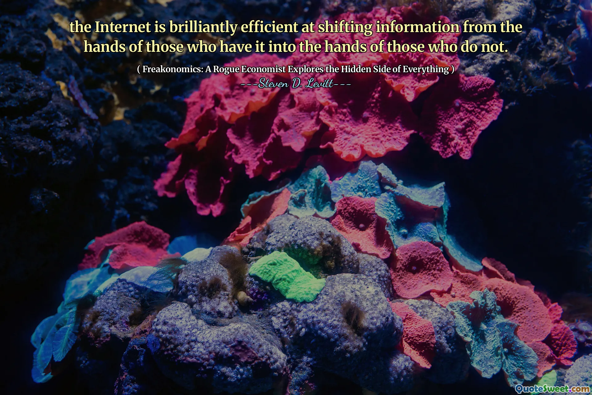 the Internet is brilliantly efficient at shifting information from the hands of those who have it into the hands of those who do not.