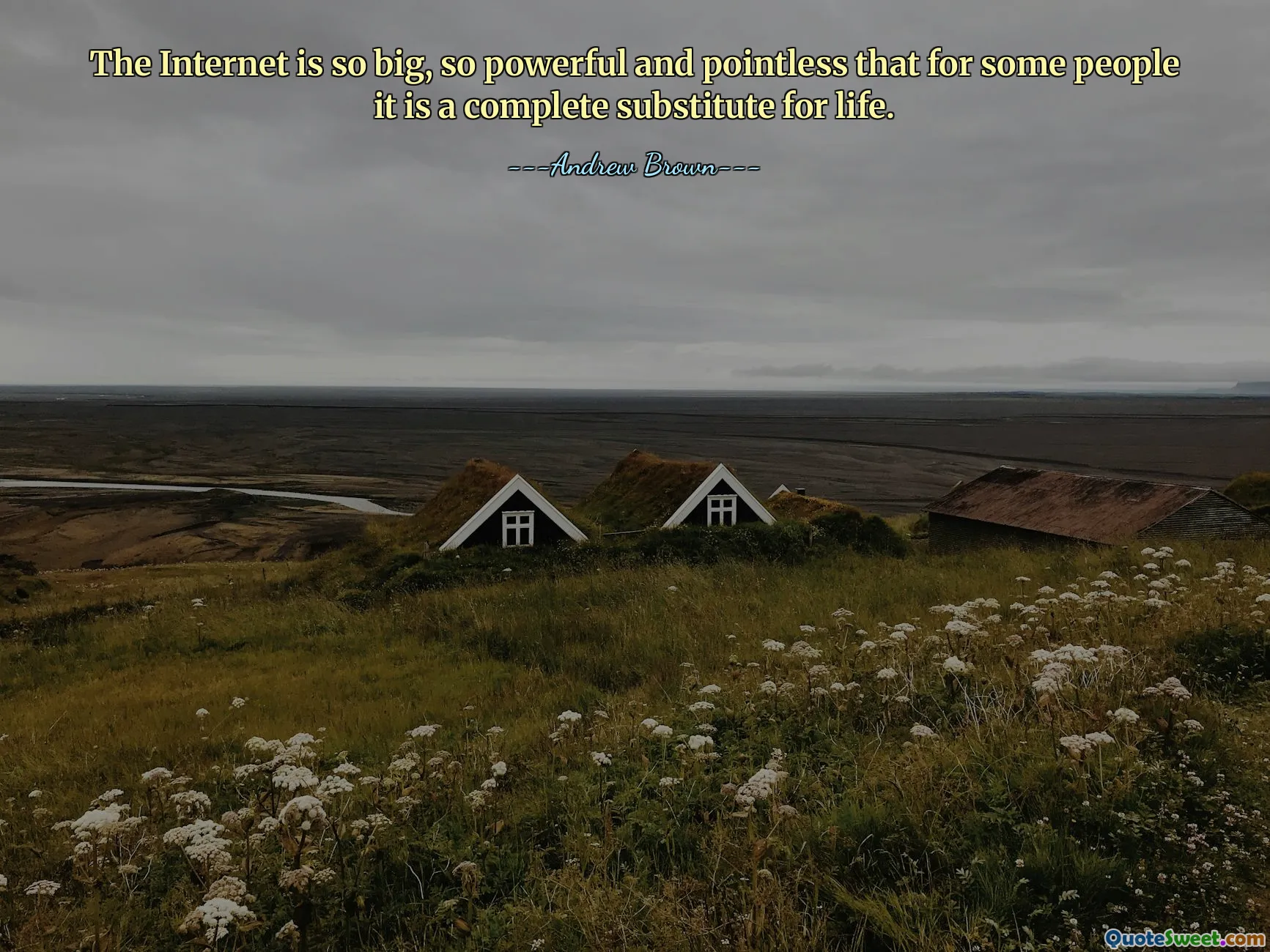 The Internet is so big, so powerful and pointless that for some people it is a complete substitute for life.