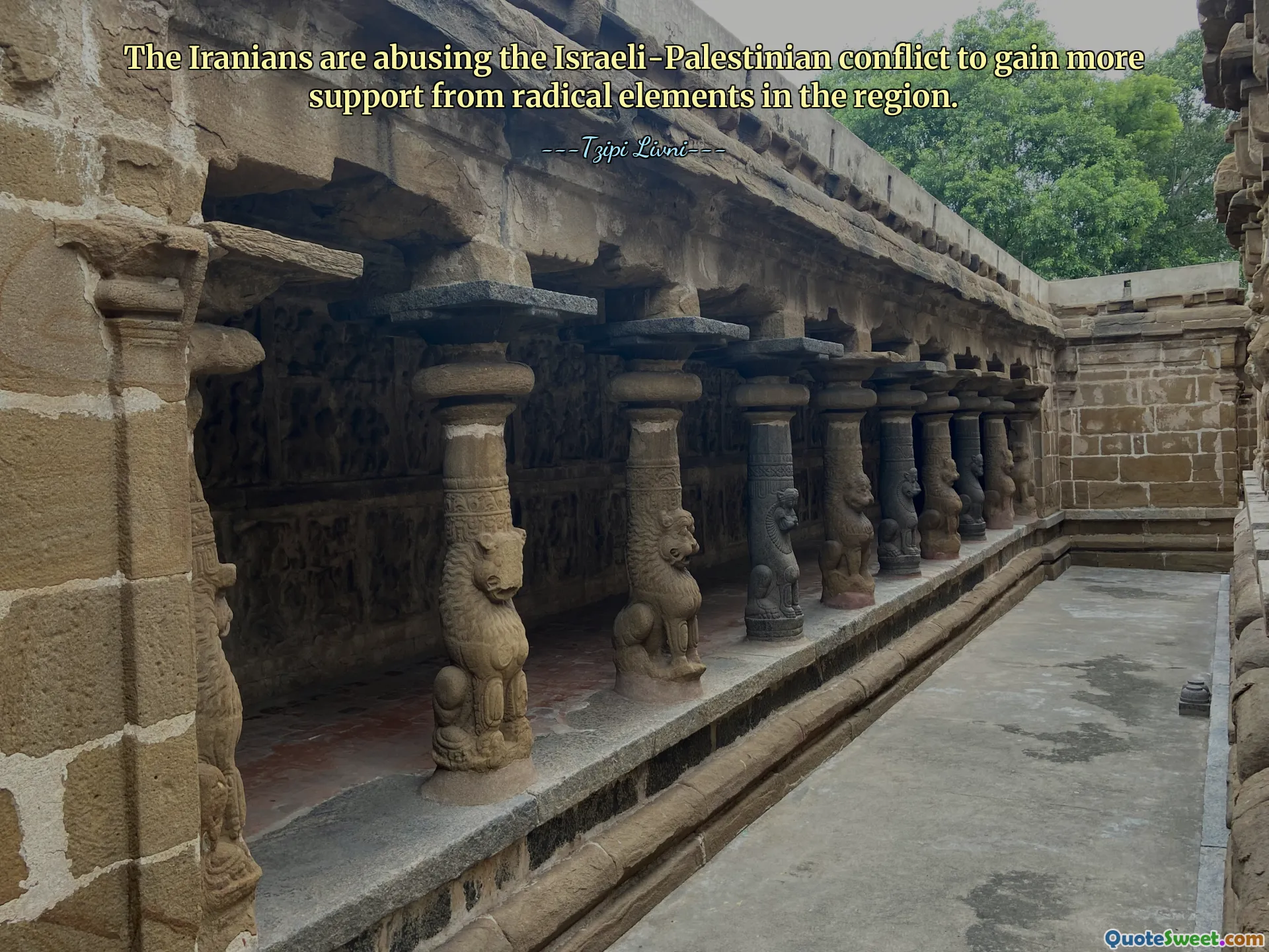 The Iranians are abusing the Israeli-Palestinian conflict to gain more support from radical elements in the region.