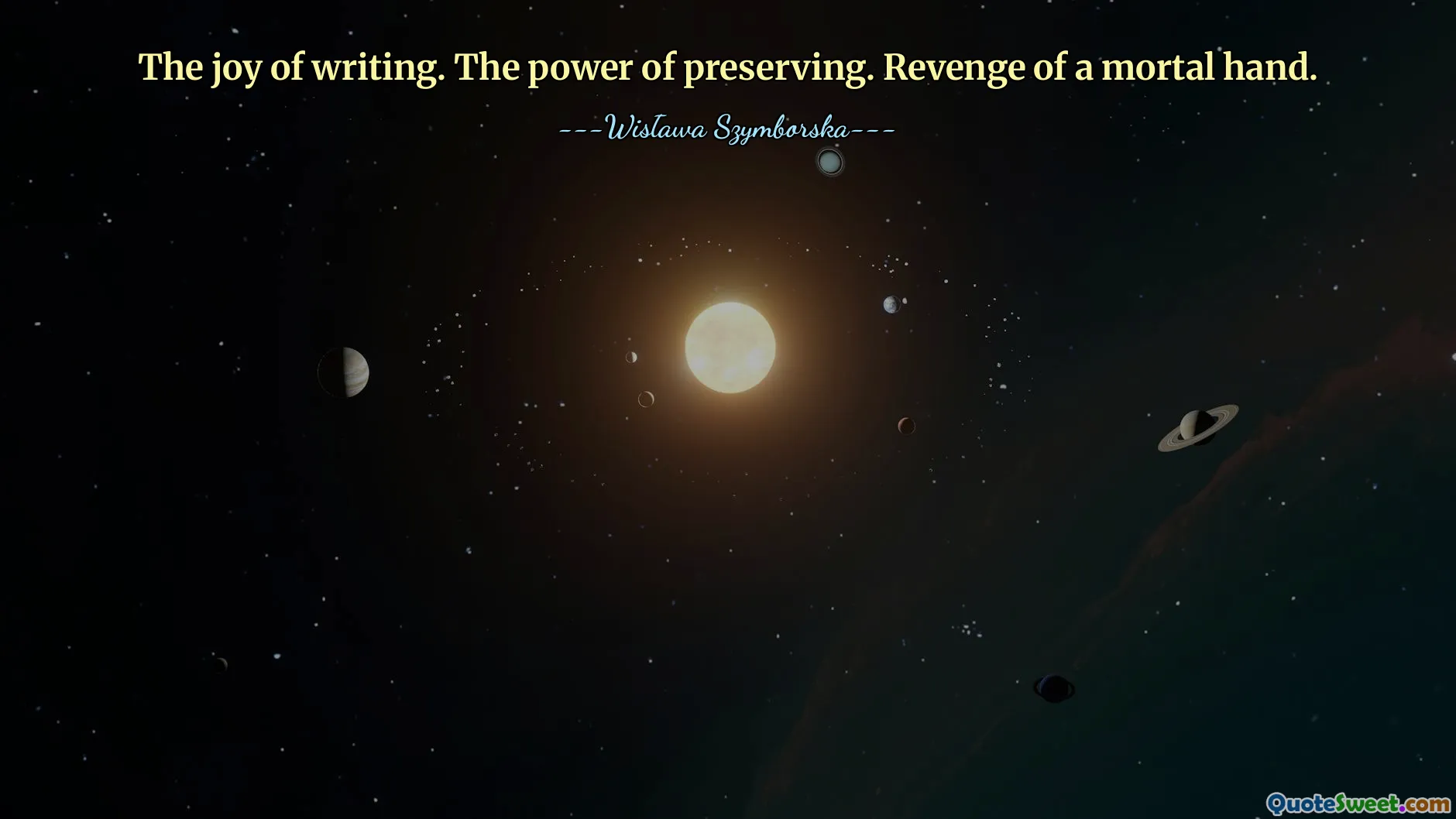 The joy of writing. The power of preserving. Revenge of a mortal hand.