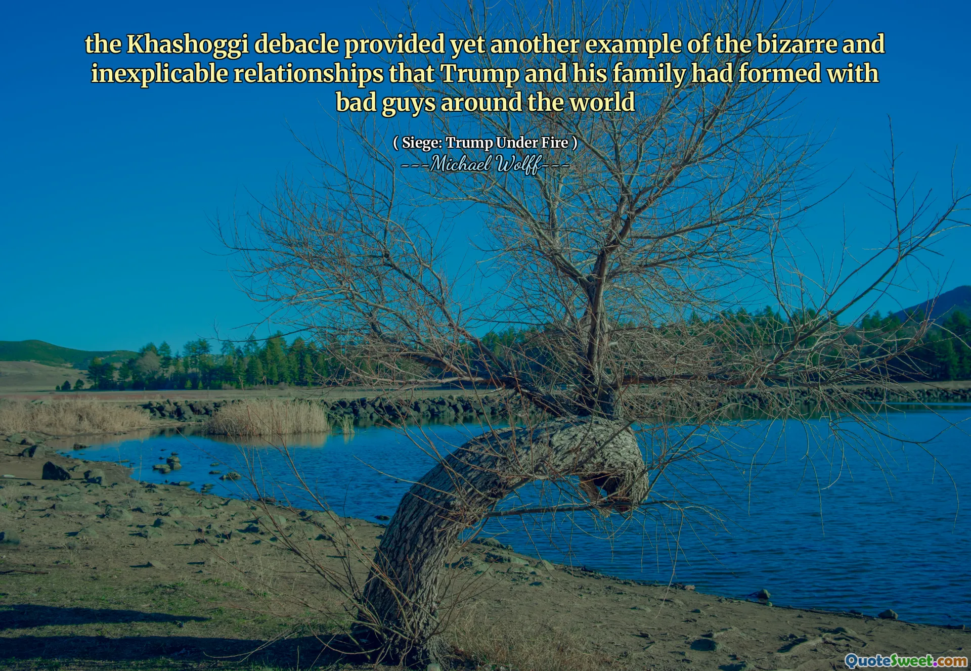 the Khashoggi debacle provided yet another example of the bizarre and inexplicable relationships that Trump and his family had formed with bad guys around the world