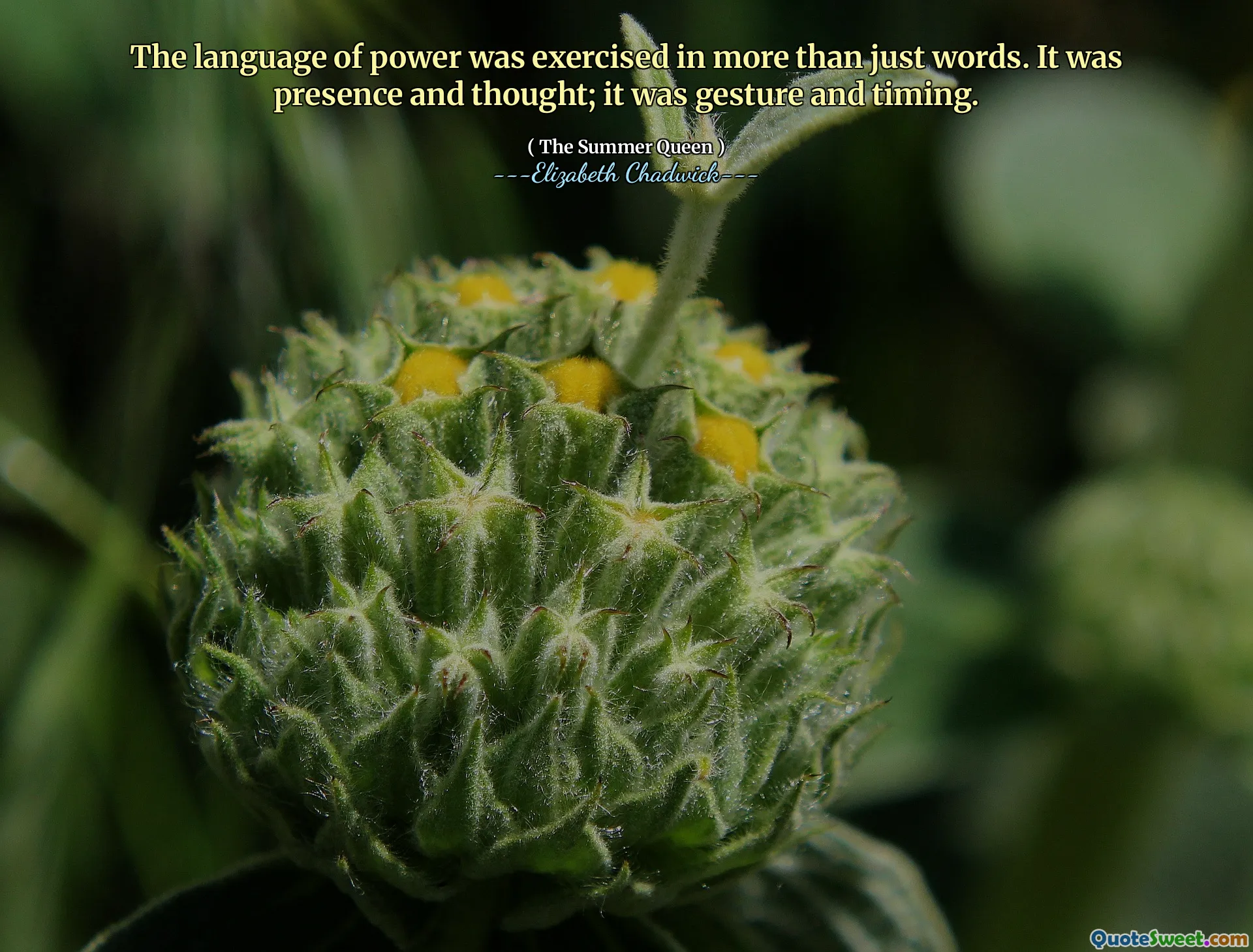 The language of power was exercised in more than just words. It was presence and thought; it was gesture and timing.