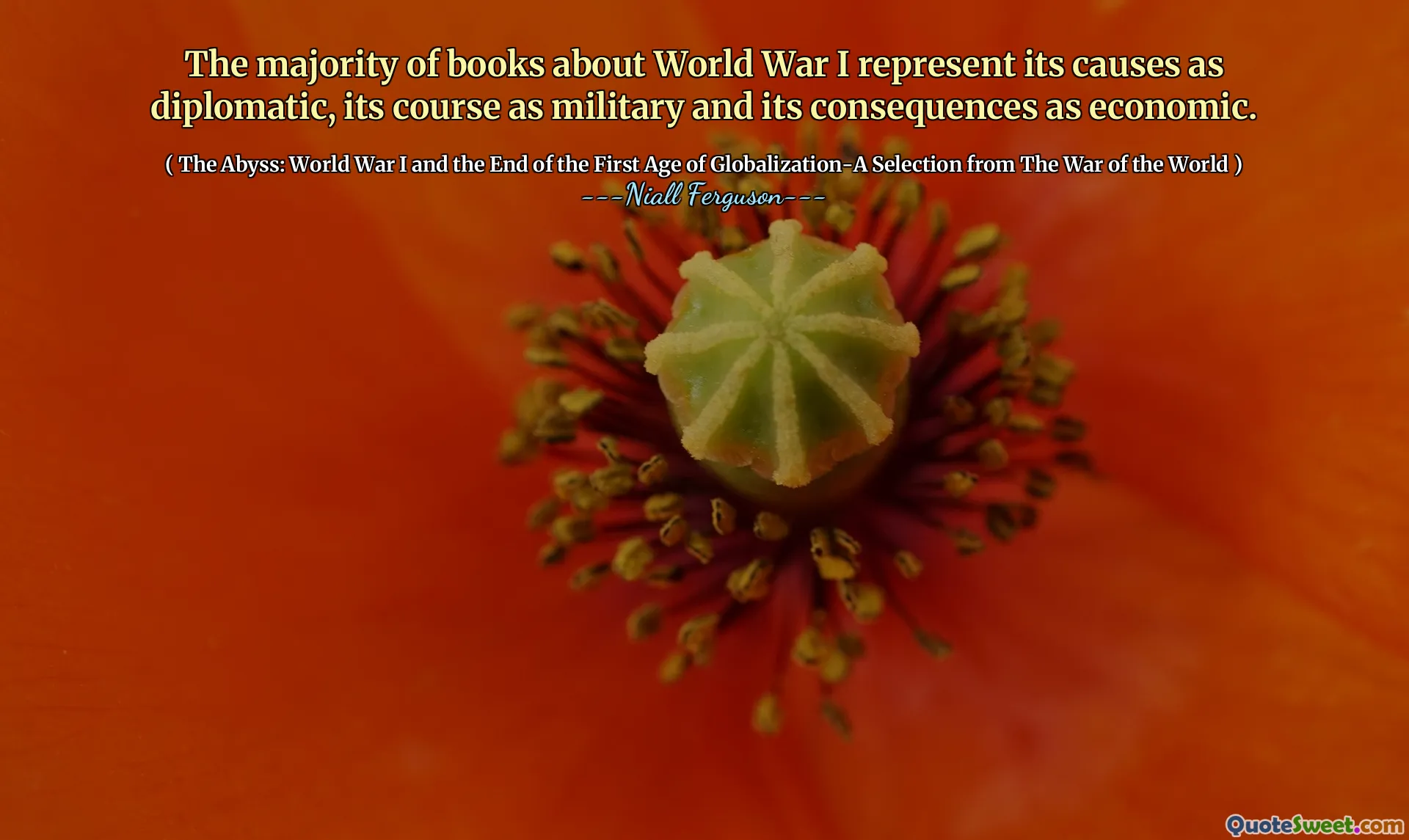 The majority of books about World War I represent its causes as diplomatic, its course as military and its consequences as economic.