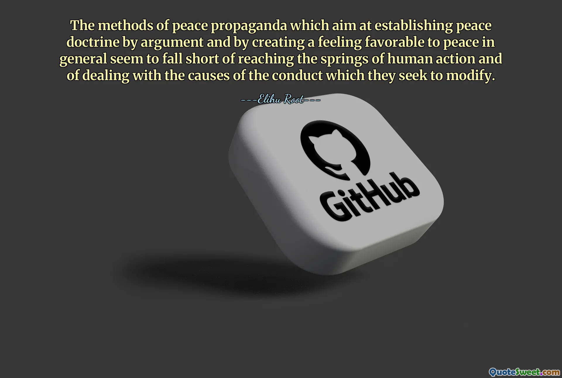 Các phương pháp tuyên truyền hòa bình nhằm mục đích thiết lập học thuyết hòa bình bằng tranh luận và bằng cách tạo ra cảm giác thuận lợi cho hòa bình nói chung dường như không thể chạm tới được nguồn gốc hành động của con người và giải quyết các nguyên nhân của hành vi mà họ tìm cách sửa đổi.