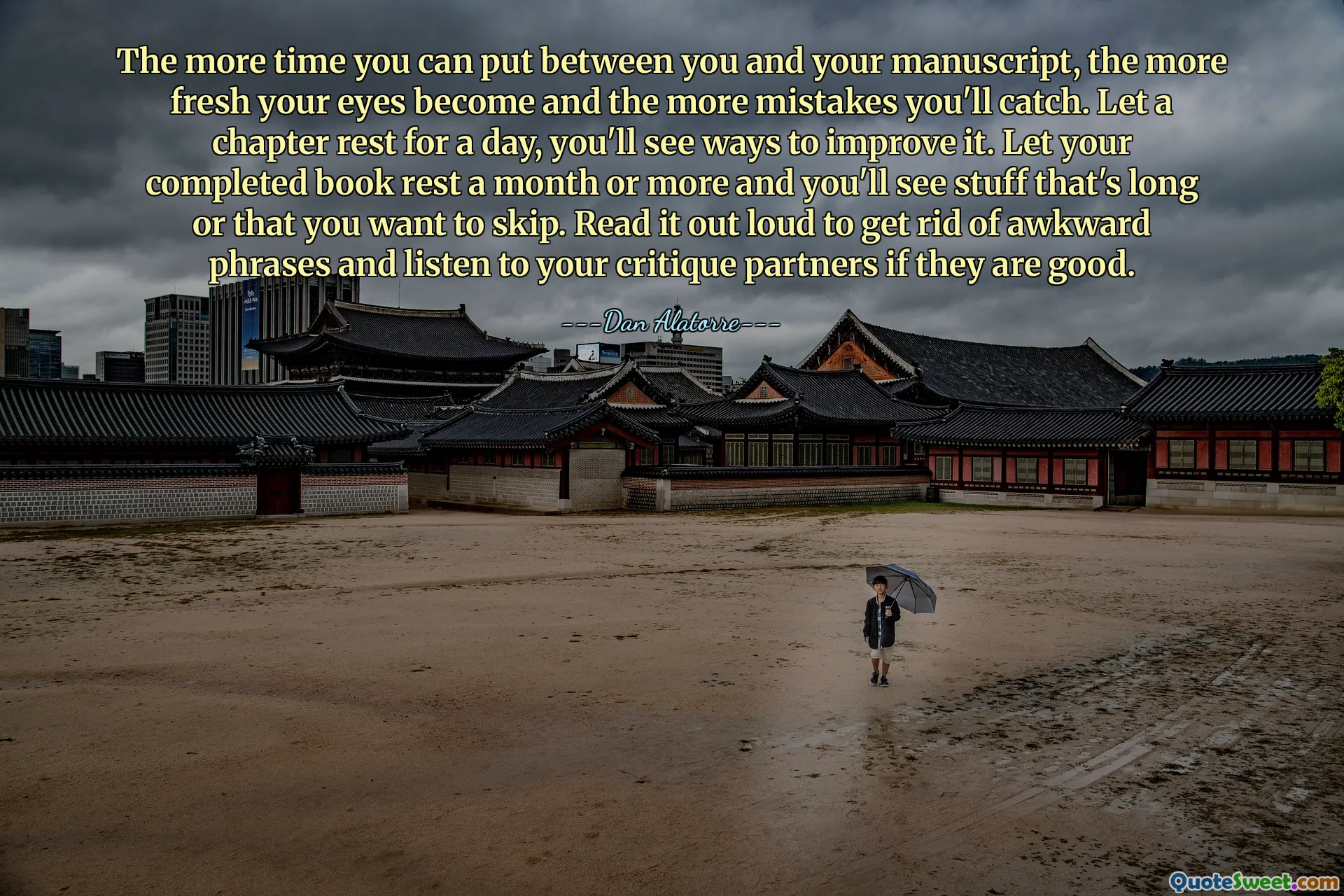 The more time you can put between you and your manuscript, the more fresh your eyes become and the more mistakes you'll catch. Let a chapter rest for a day, you'll see ways to improve it. Let your completed book rest a month or more and you'll see stuff that's long or that you want to skip. Read it out loud to get rid of awkward phrases and listen to your critique partners if they are good.