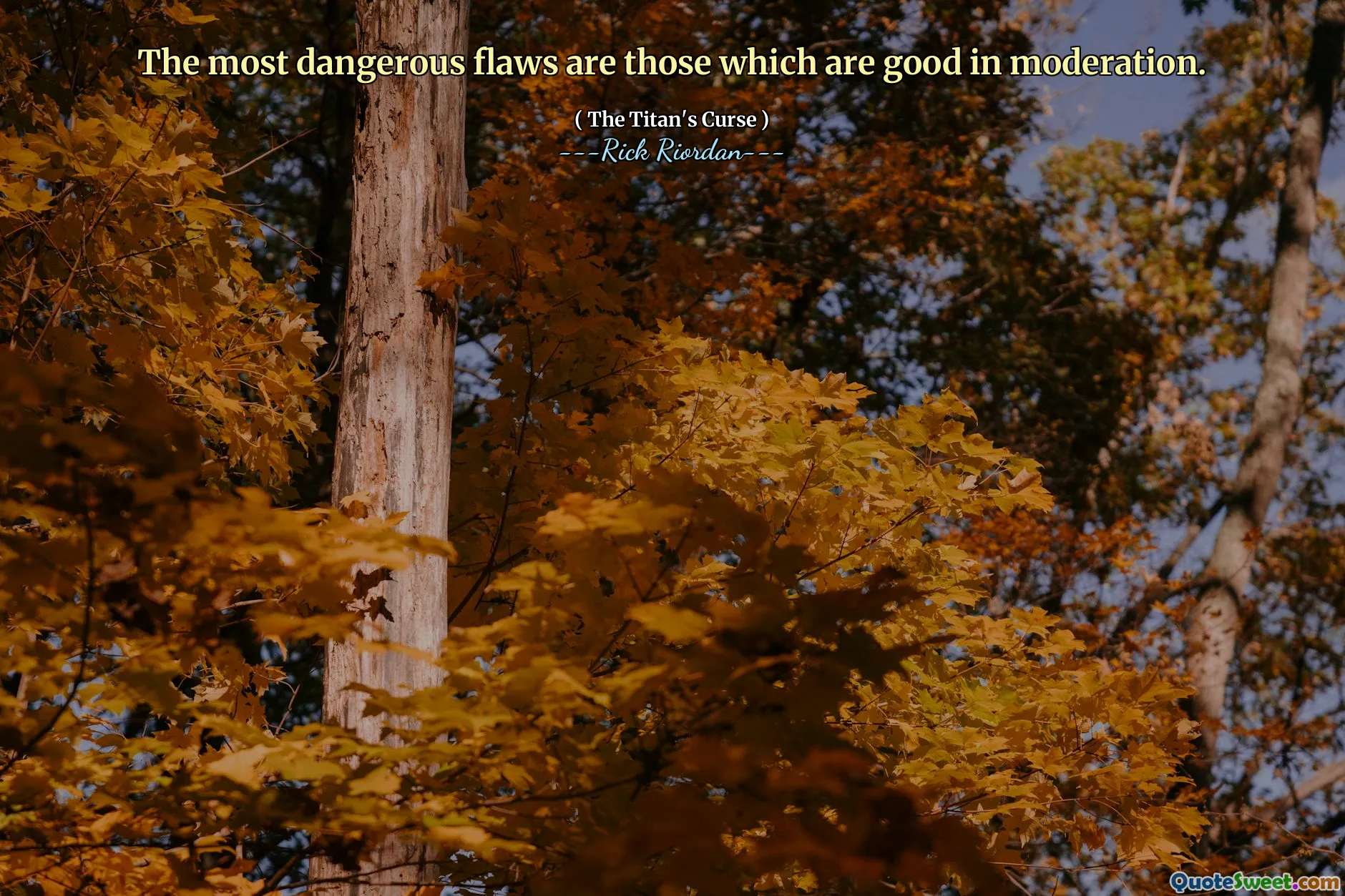 The most dangerous flaws are those which are good in moderation.