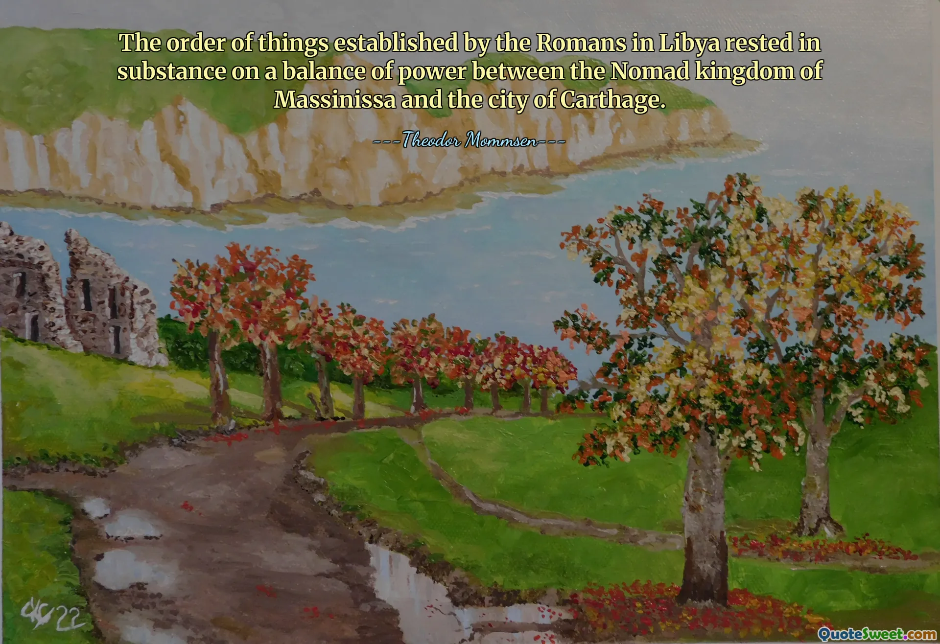 De orde van zaken die door de Romeinen in Libië werd vastgesteld, berustte in wezen op een machtsevenwicht tussen het nomadenkoninkrijk Massinissa en de stad Carthago.