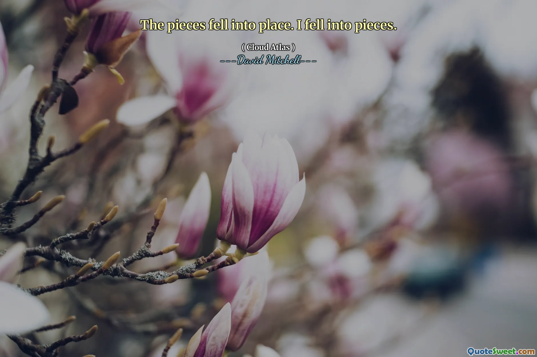 The pieces fell into place. I fell into pieces.