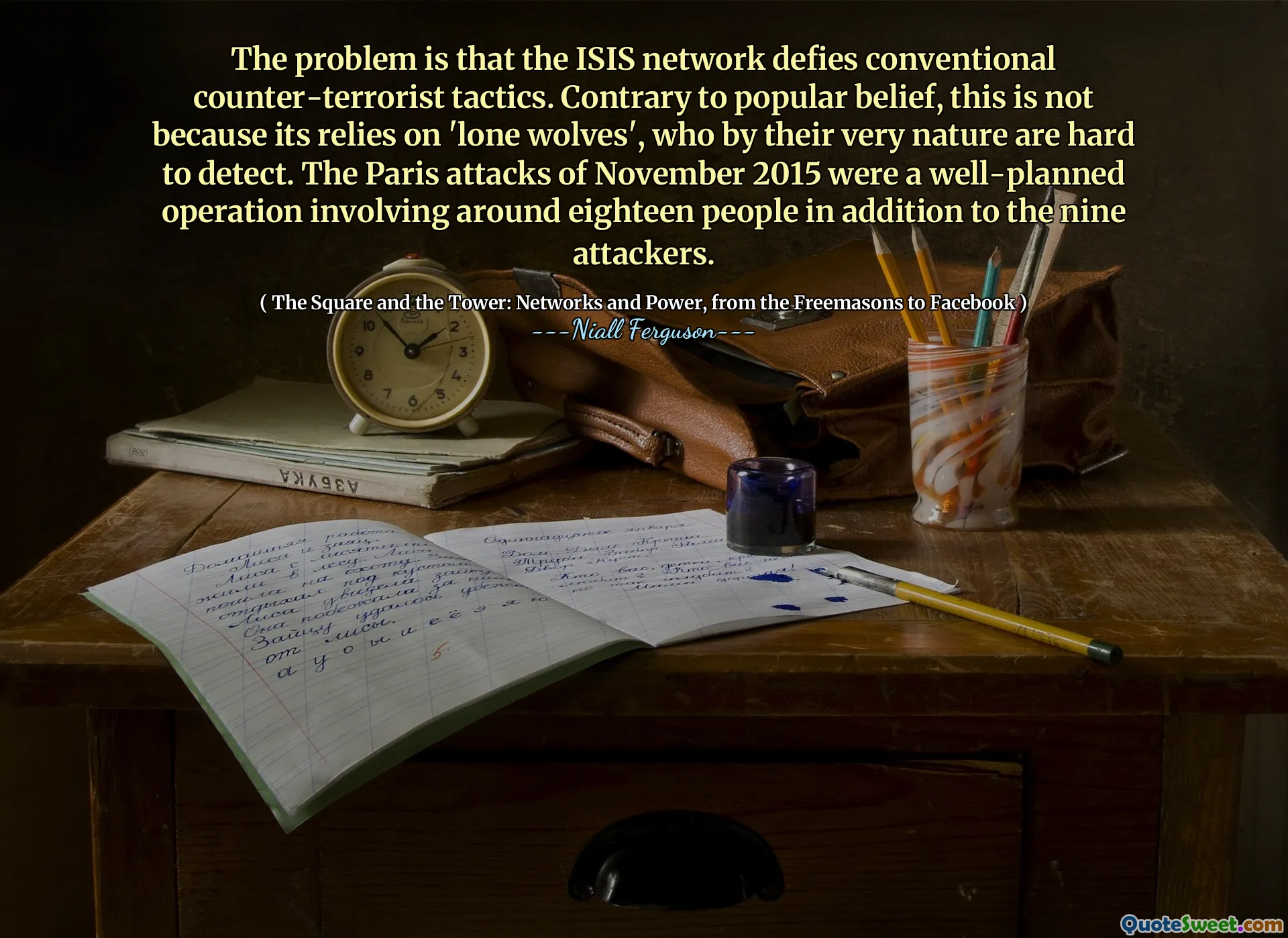 The problem is that the ISIS network defies conventional counter-terrorist tactics. Contrary to popular belief, this is not because its relies on 'lone wolves', who by their very nature are hard to detect. The Paris attacks of November 2015 were a well-planned operation involving around eighteen people in addition to the nine attackers.