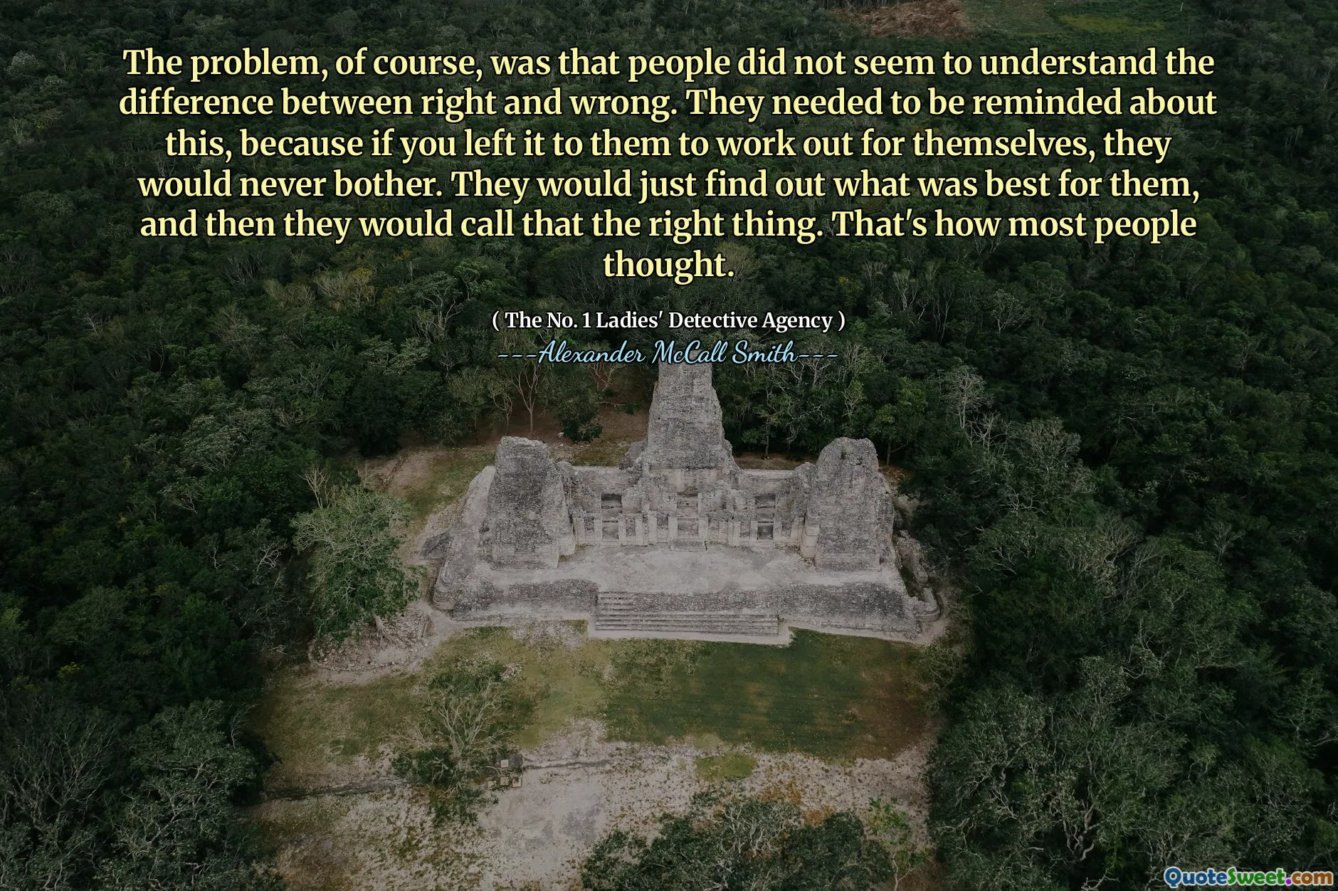 Il problema, ovviamente, era che le persone non sembravano capire la differenza tra giusto e sbagliato. Dovevano ricordarci questo, perché se lo lasciassi a loro per allenarsi da soli, non si preoccuperebbero mai. Avrebbero scoperto cosa era meglio per loro, e poi lo avrebbero chiamato la cosa giusta. È così che pensava la maggior parte delle persone.