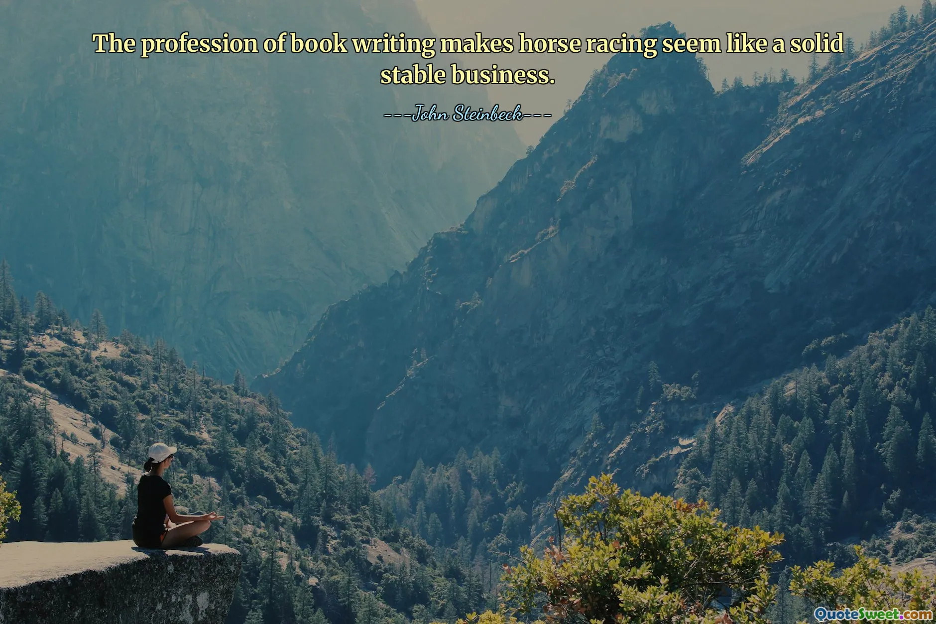 The profession of book writing makes horse racing seem like a solid stable business.