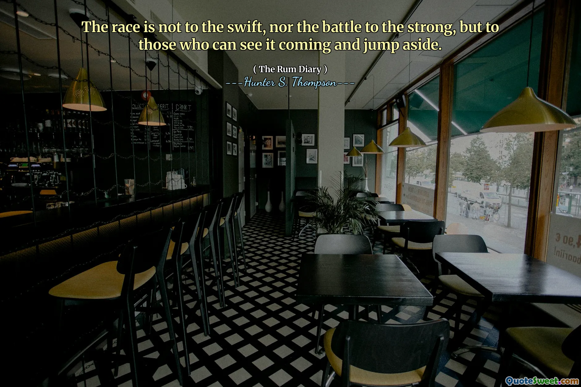 Cursa nu este pentru Swift, nici bătălia către cei puternici, ci pentru cei care o pot vedea venind și sări deoparte.