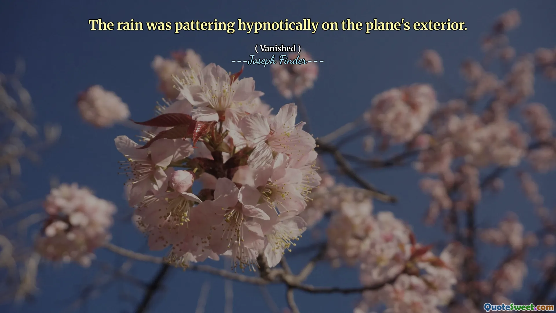 Regnet mönstrade hypnotiskt på planets yttre.