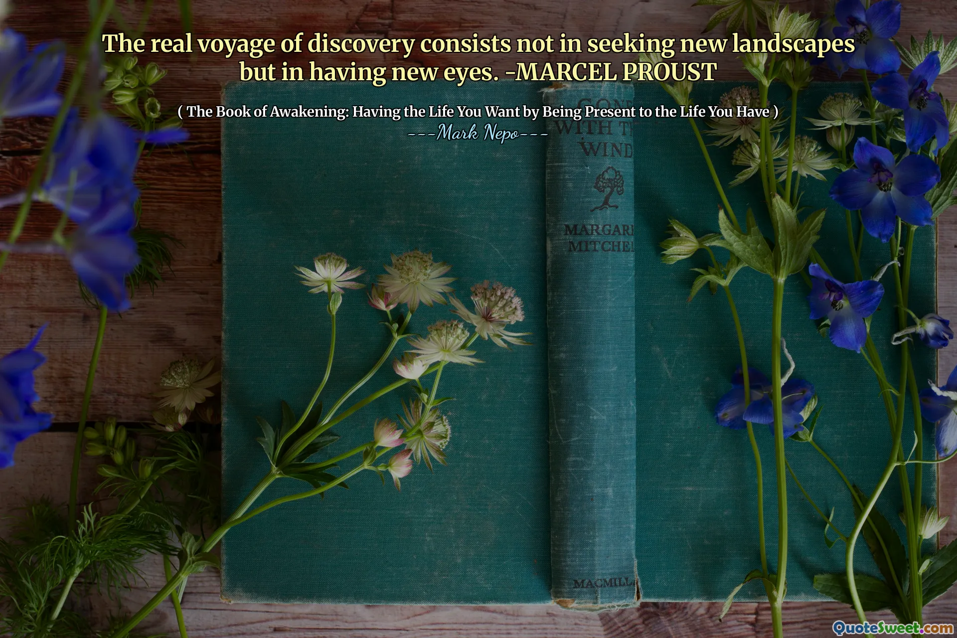 Prawdziwa podróż odkrywcza nie polega na poszukiwaniu nowych krajobrazów, ale na nowych oczach. -Marcel Proust