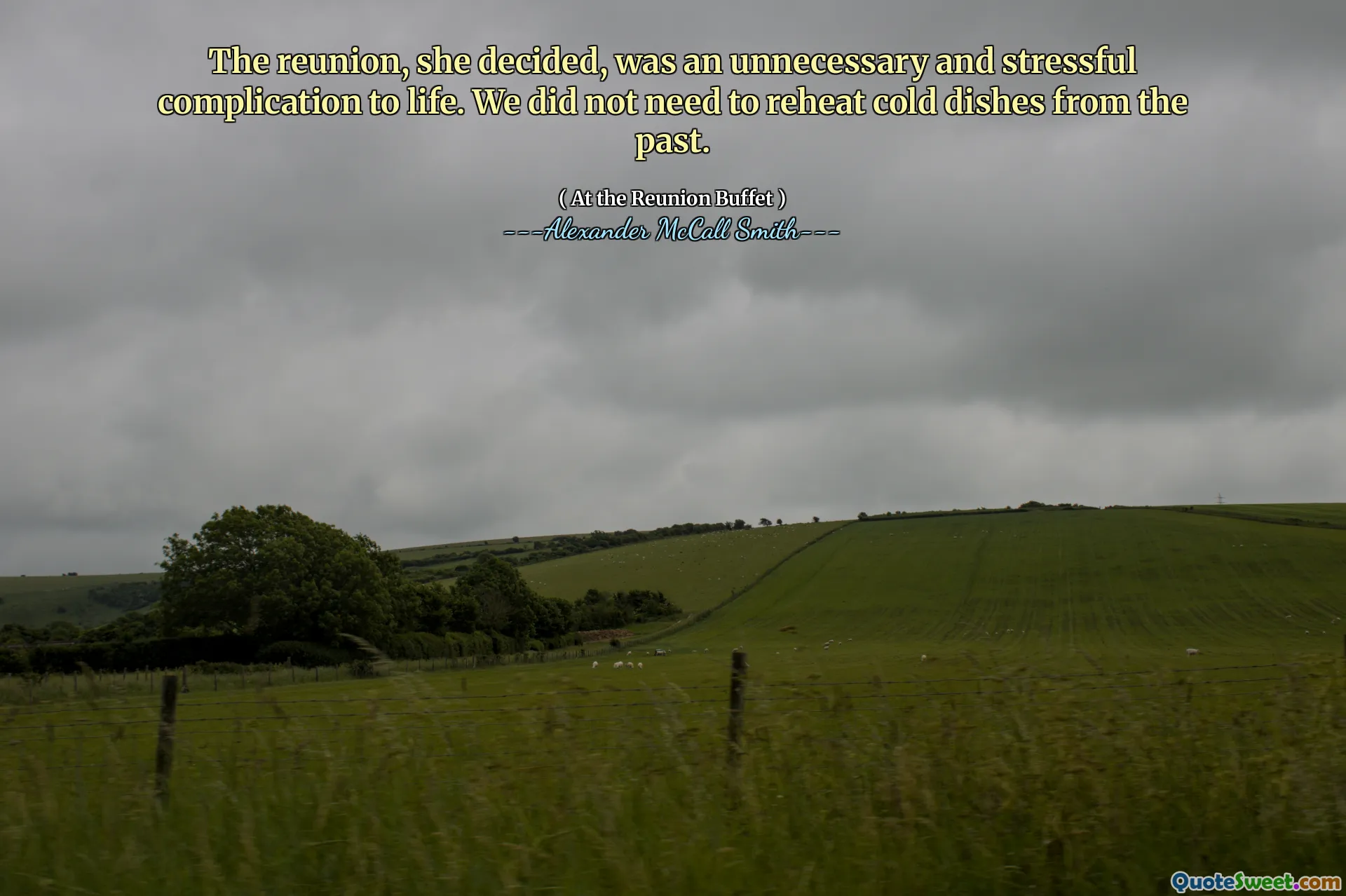 მან გადაწყვიტა, რომ გაერთიანებამ სიცოცხლისთვის ზედმეტი და სტრესული გართულება იყო. ჩვენ არ გვჭირდებოდა ცივი კერძების განმეორება წარსულიდან.