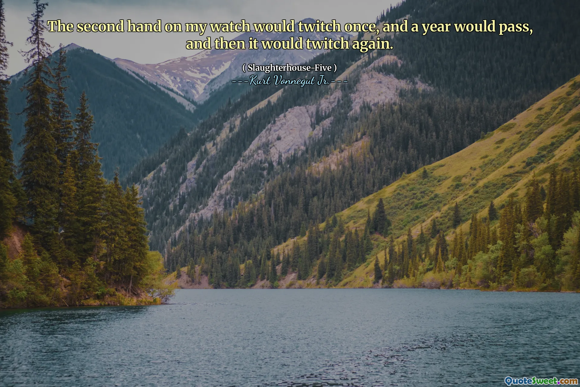 내 시계의 초침은 한 번 삐걱 거리며 1 년이 지나면 다시 트위스트를 할 것입니다.