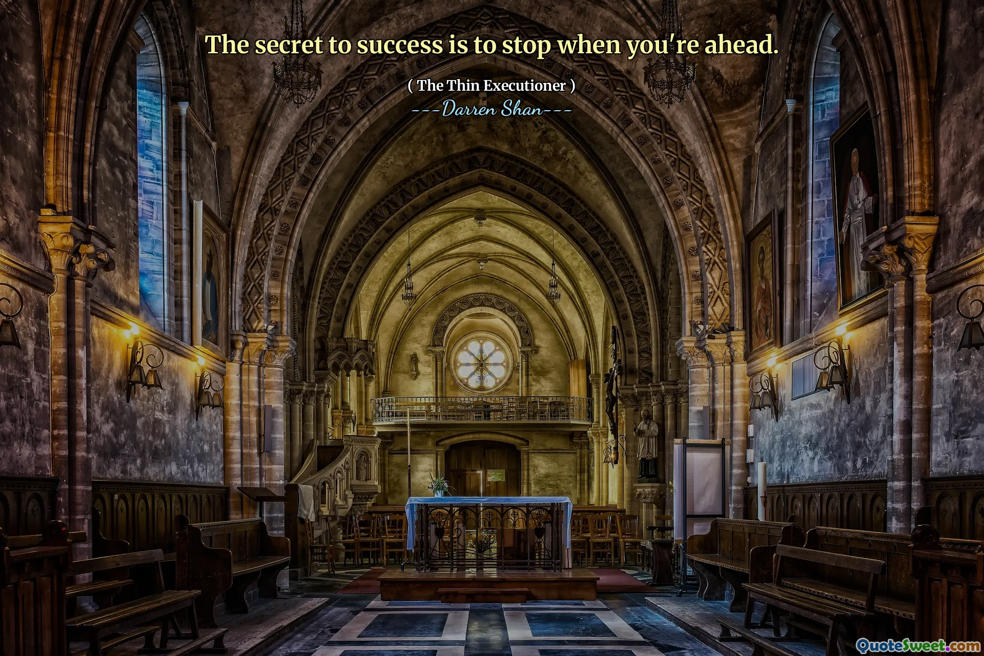 The secret to success is to stop when you're ahead.