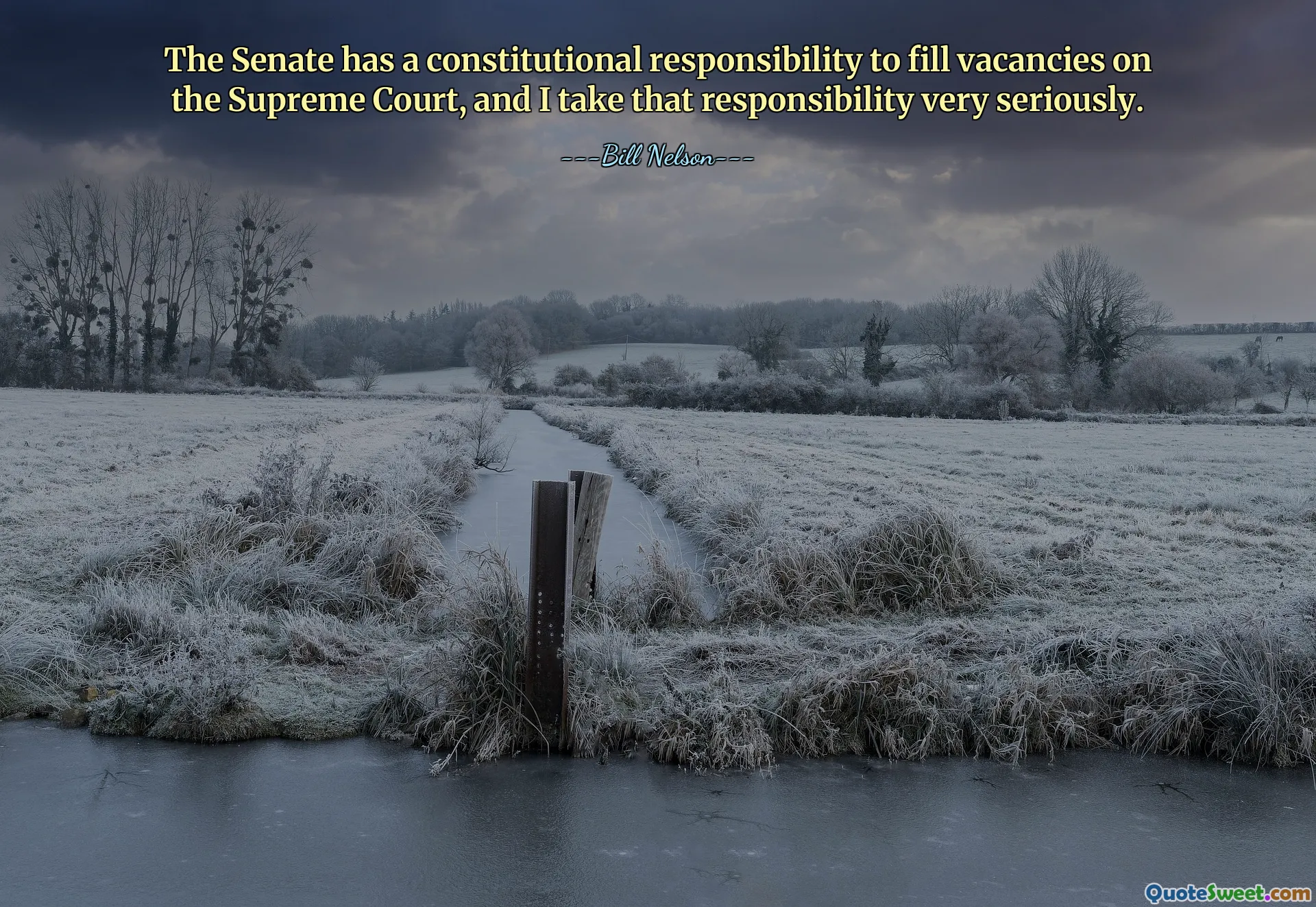 The Senate has a constitutional responsibility to fill vacancies on the Supreme Court, and I take that responsibility very seriously.