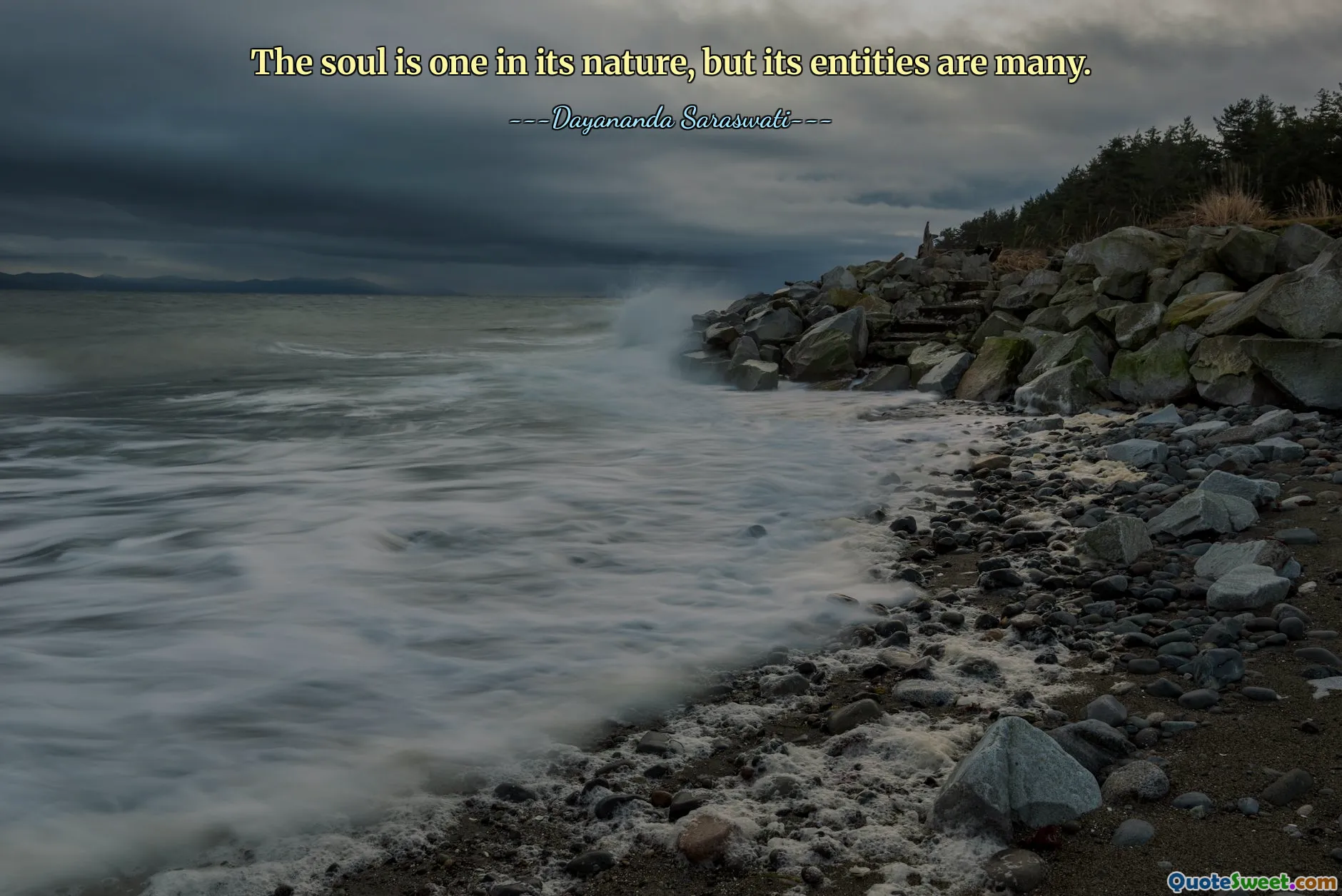 The soul is one in its nature, but its entities are many.