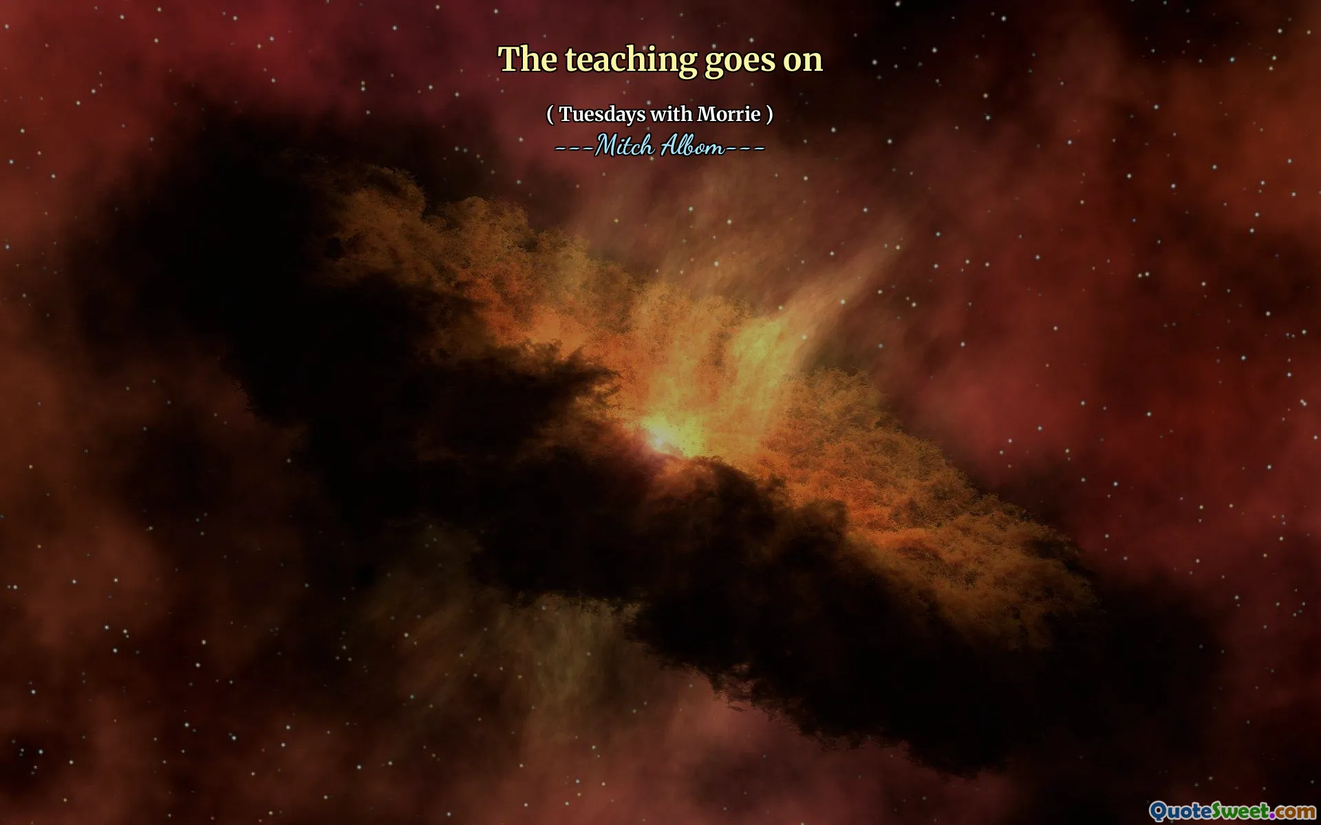 The teaching goes on
