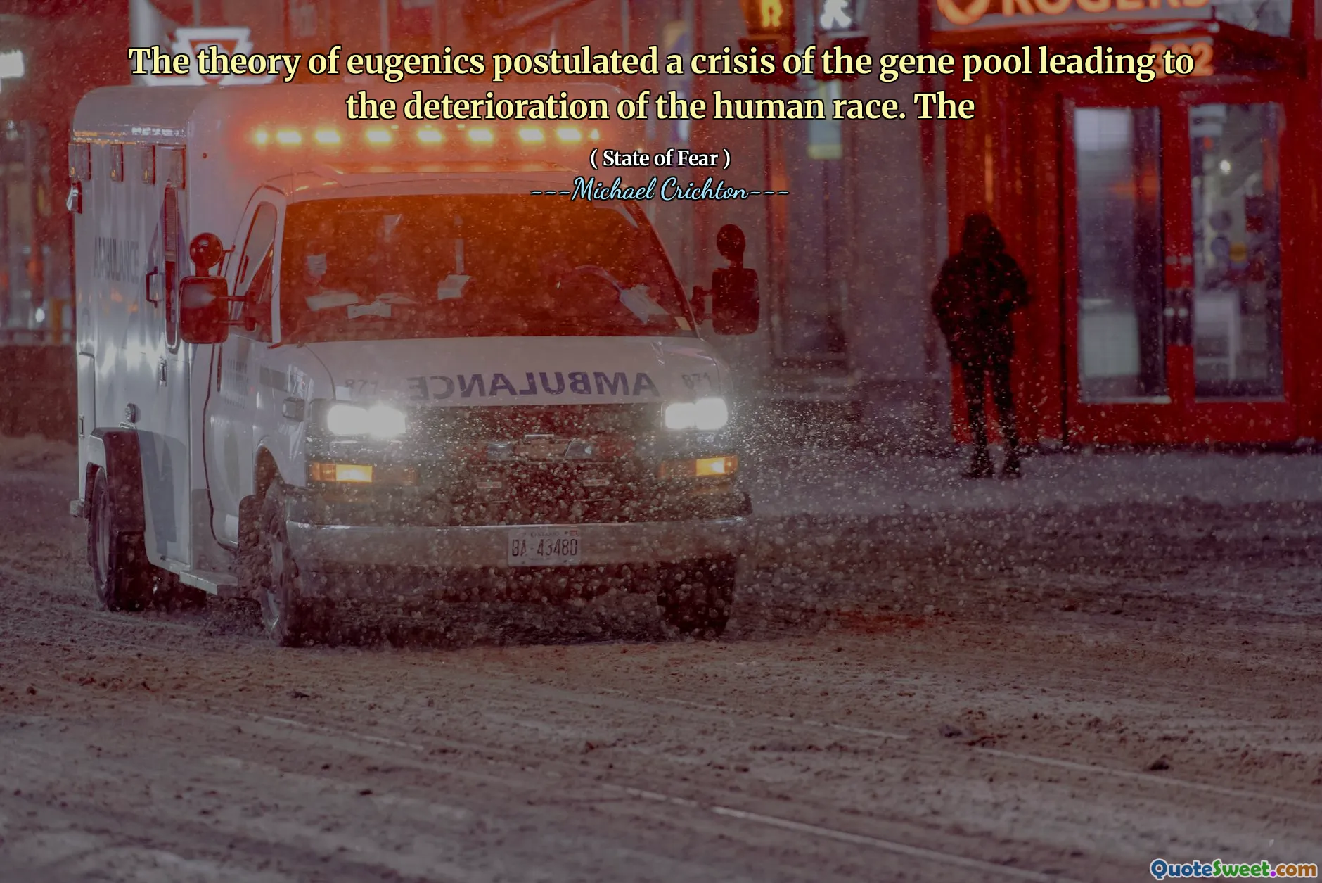 De theorie van Eugenics postuleerde een crisis van de genenpool die leidde tot de verslechtering van het menselijk ras. De