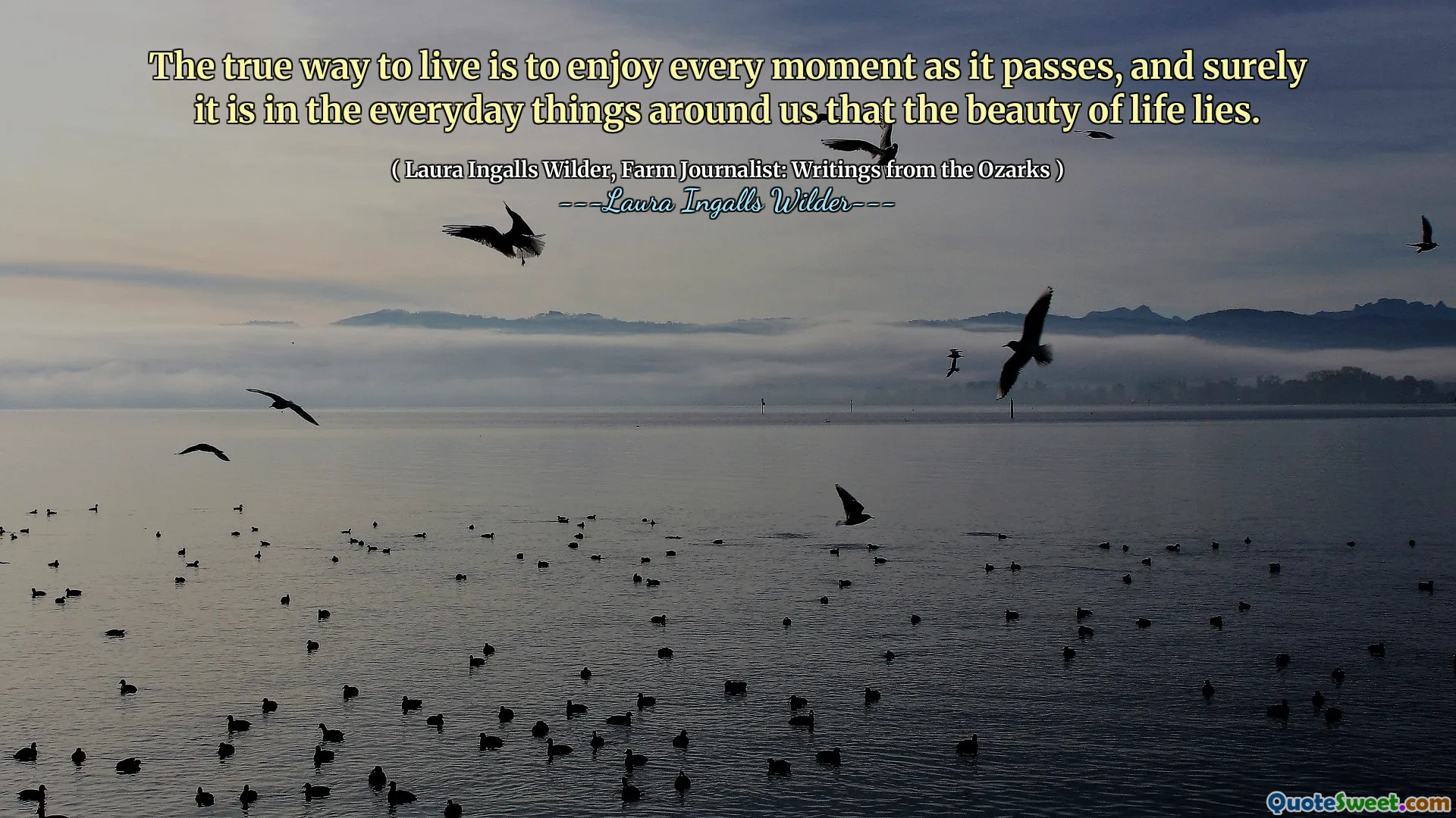 The true way to live is to enjoy every moment as it passes, and surely it is in the everyday things around us that the beauty of life lies.