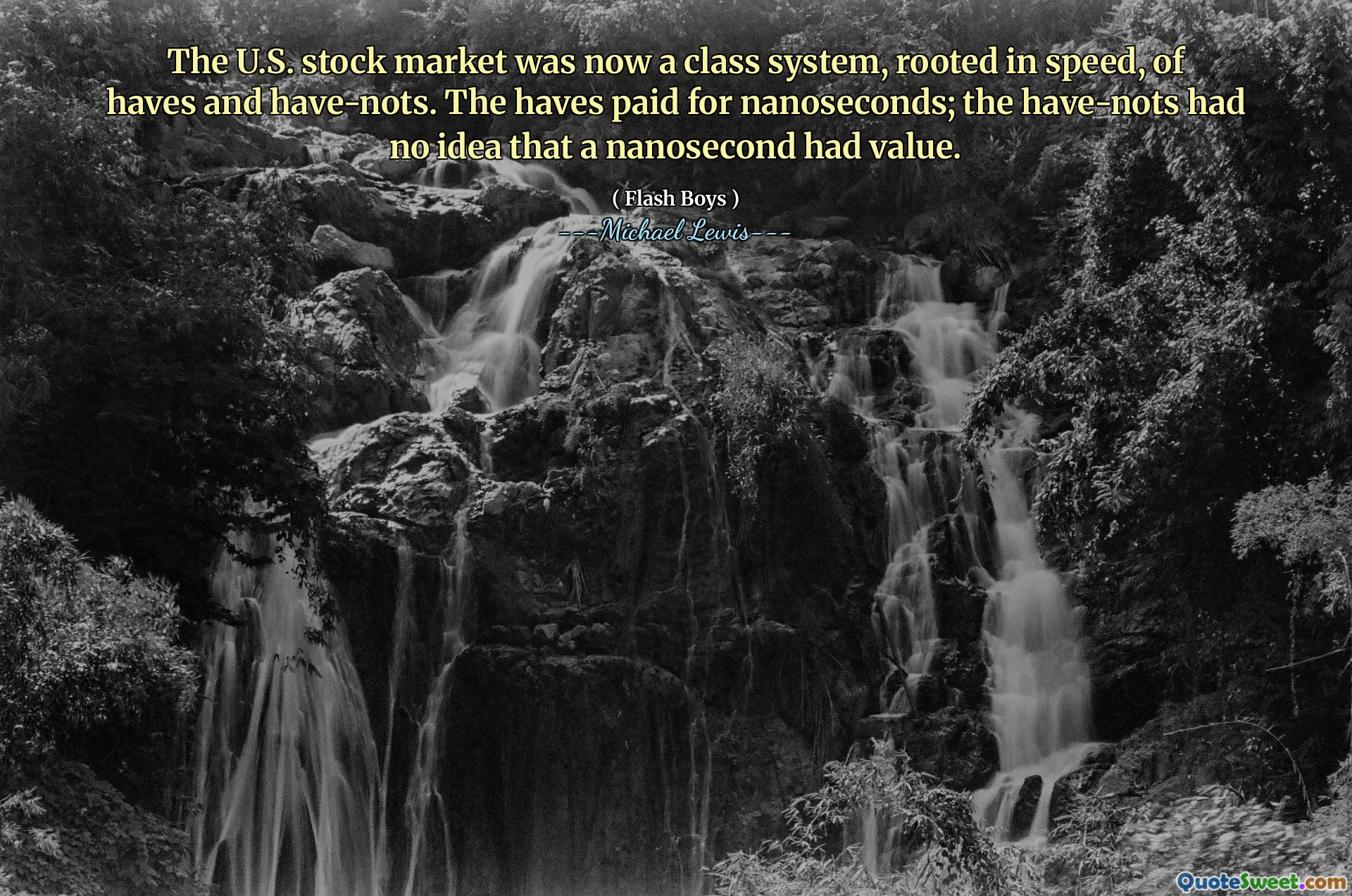 米国の株式市場は現在、速度に根ざしたクラスシステムであり、持っていません。ナノ秒に対して支払われたHAVES;持っていない人は、ナノ秒に価値があることを知りませんでした。