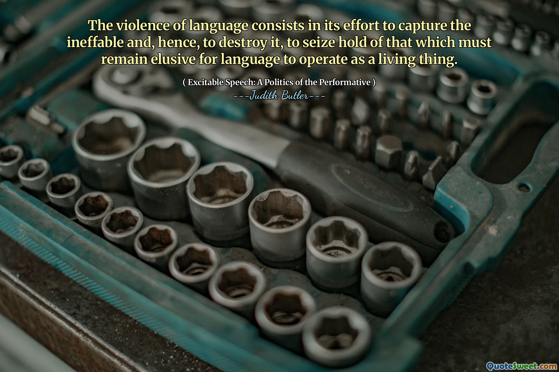 The violence of language consists in its effort to capture the ineffable and, hence, to destroy it, to seize hold of that which must remain elusive for language to operate as a living thing.