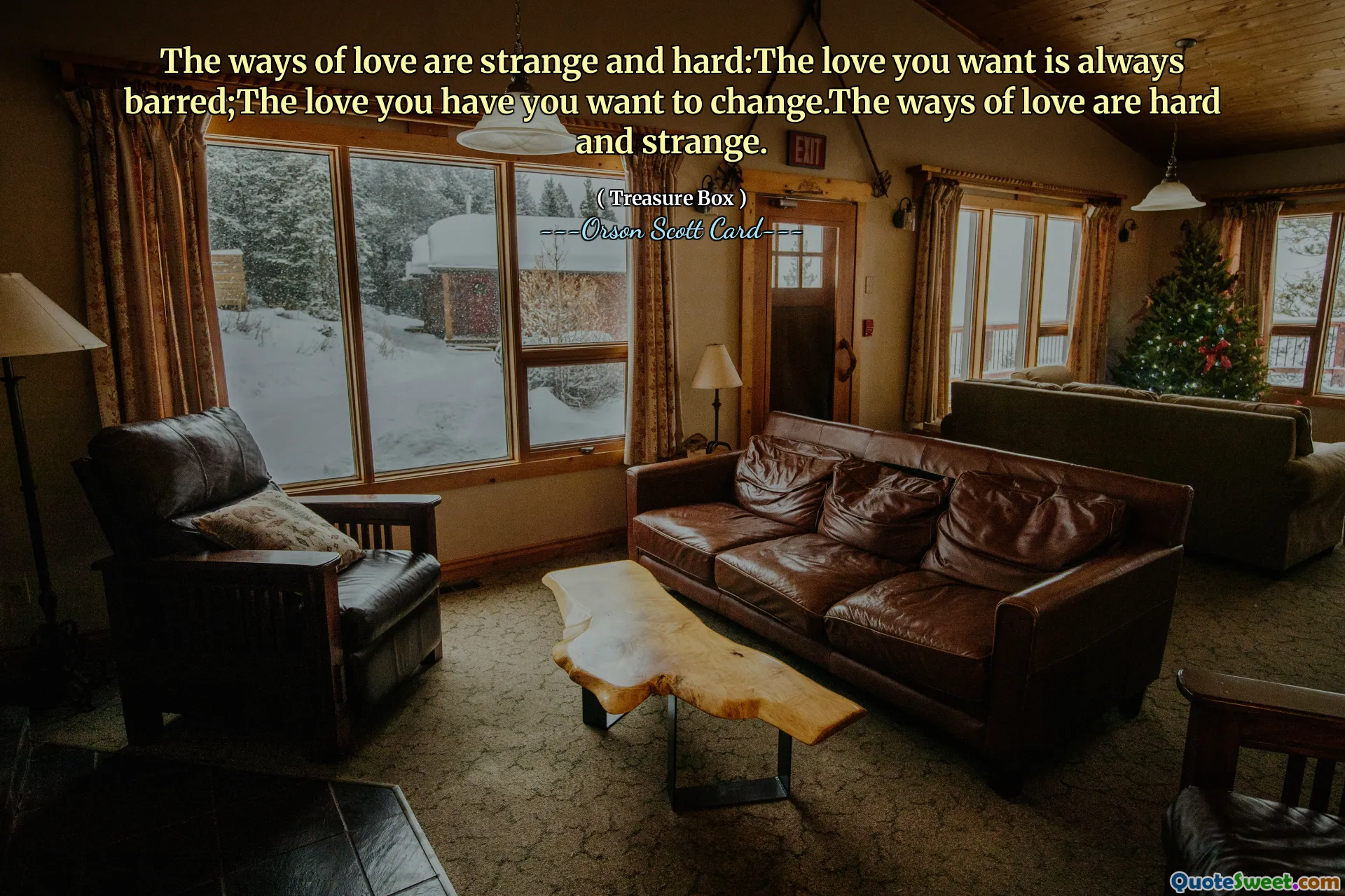 Пути любви странны и трудны: Любовь, которую ты хочешь, всегда запрещена; Любовь, которую ты имеешь, ты хочешь изменить. Пути любви трудны и странны.