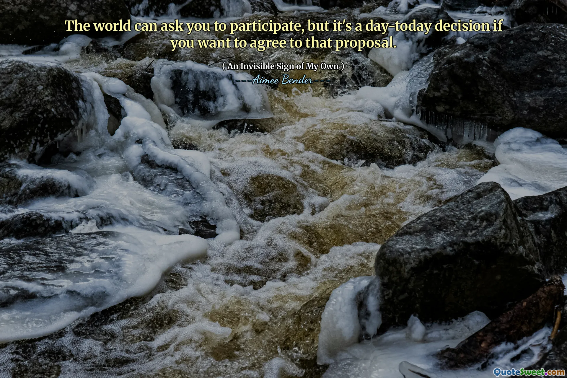 世界可以要求您参加，但是如果您想同意该建议，这是一日决定。