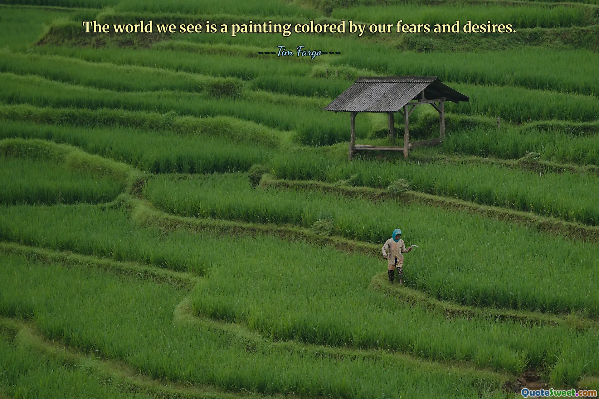 The world we see is a painting colored by our fears and desires.