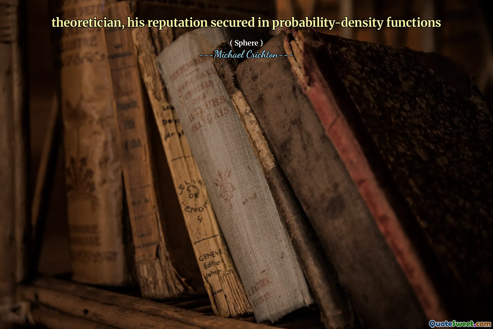 理论家，他的声誉在概率密度函数中获得