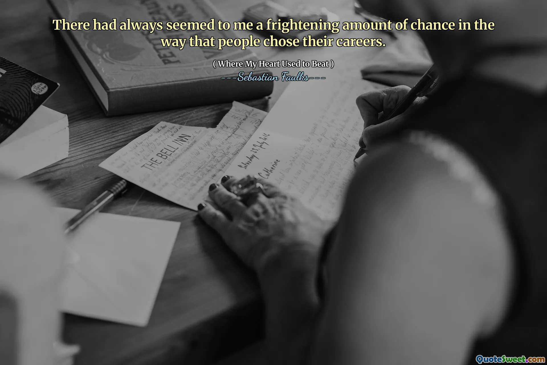 在我看来，人们似乎在选择自己的职业的方式上似乎有一个令人恐惧的机会。