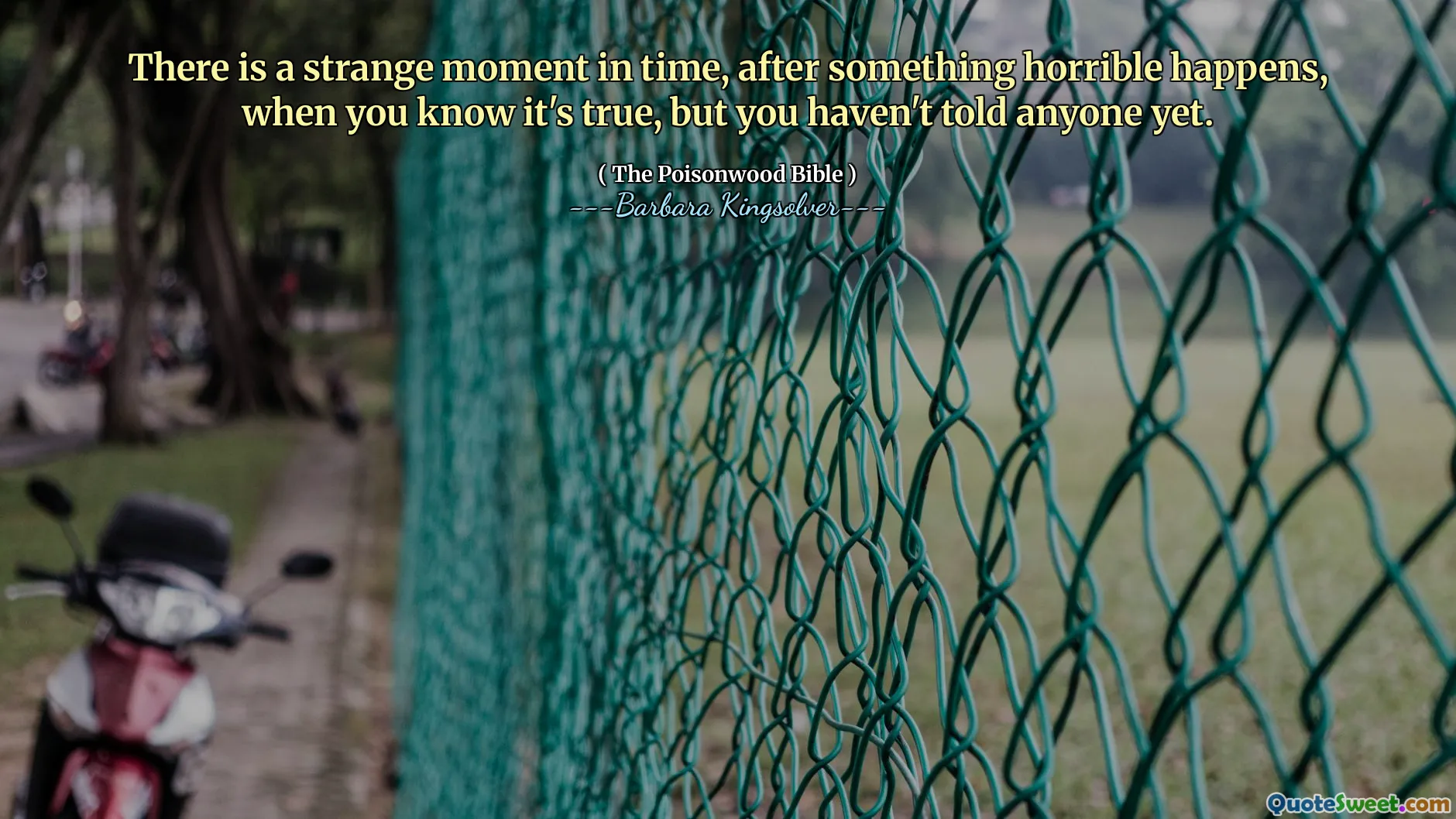 Há um momento estranho no tempo, depois de algo horrível acontecer, quando você sabe que é verdade, mas você ainda não contou a ninguém.