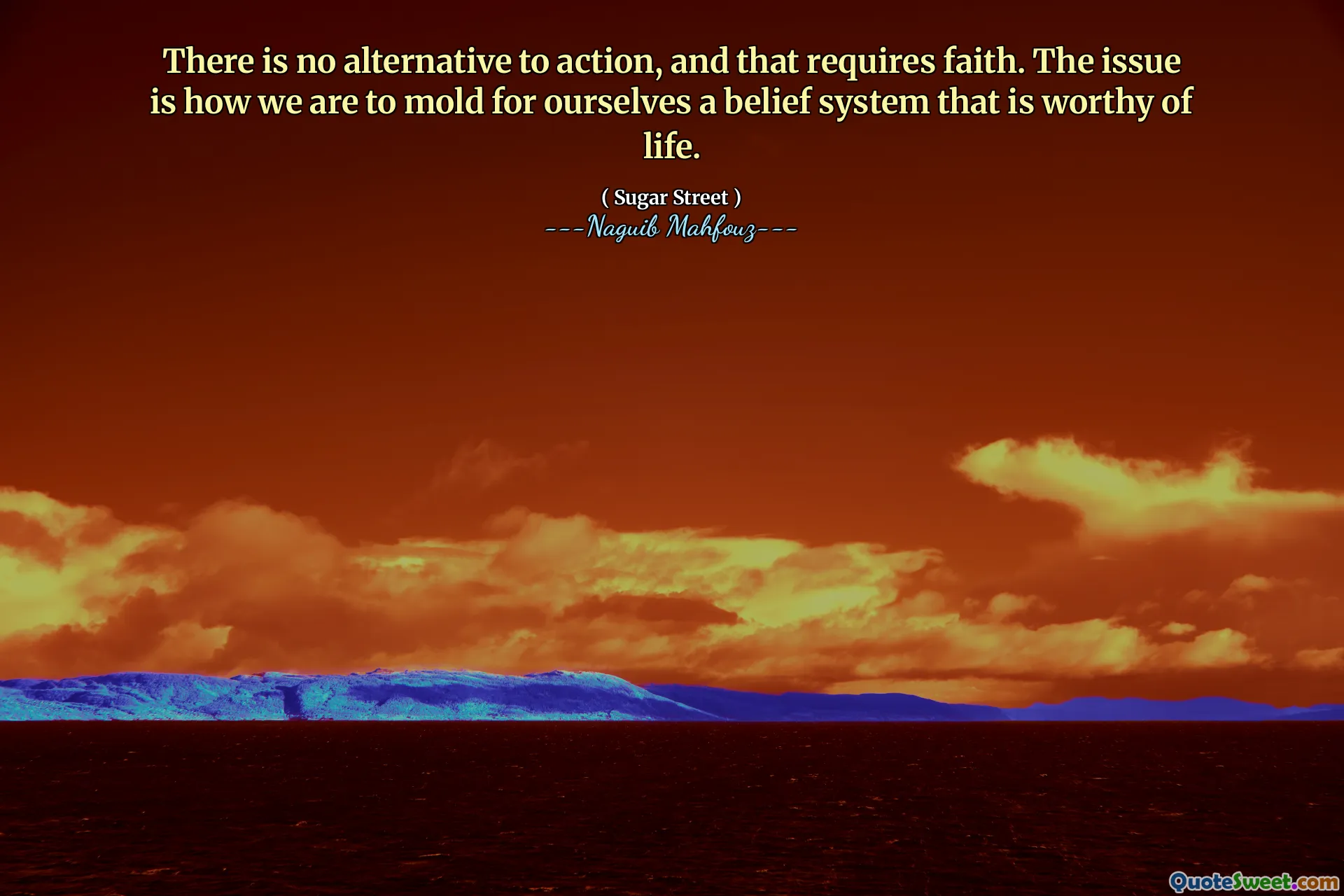 Det finns inget alternativ till handling, och det kräver tro. Frågan är hur vi ska forma för oss själva ett trossystem som är värt liv.