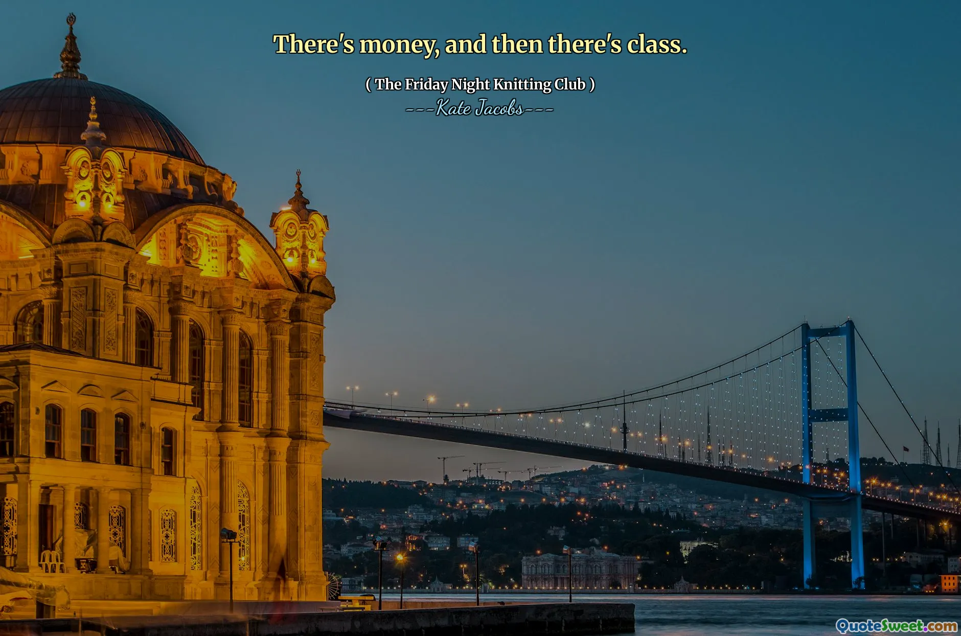 There's money, and then there's class.